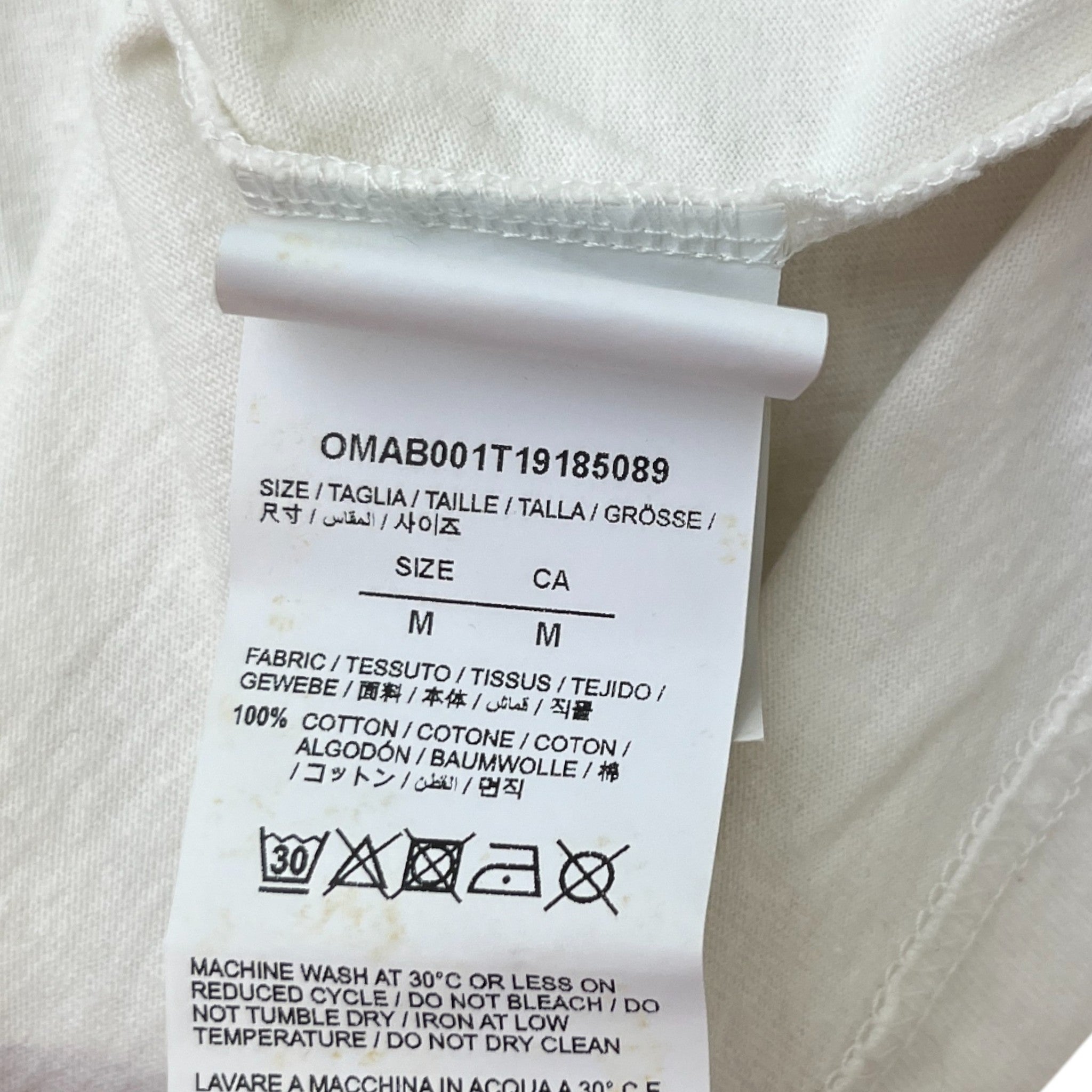 Men's Racing Arrow Long Sleeve T-Shirt White Size M