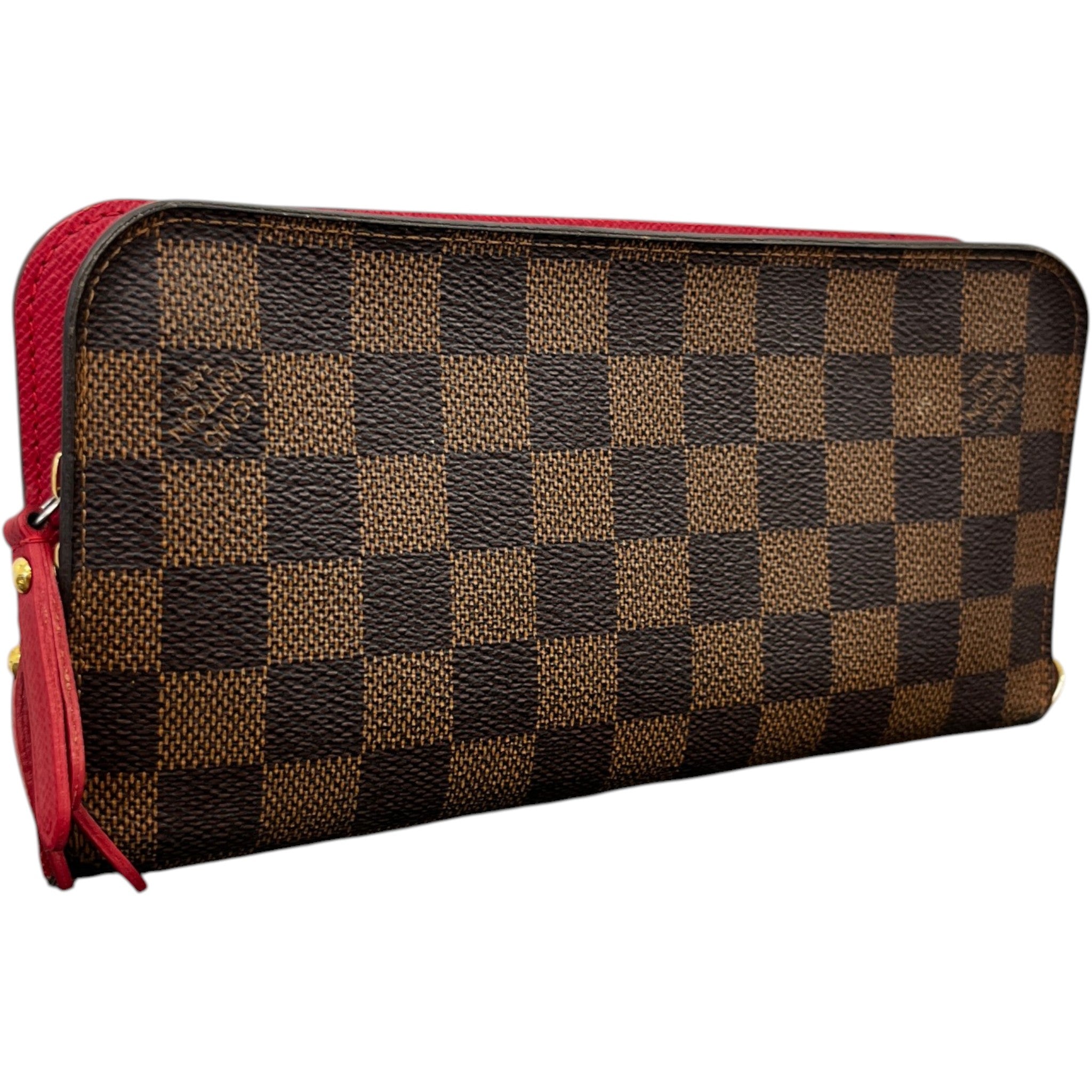 Women's Clemence Damier Ebene Zip Around Wallet Brown