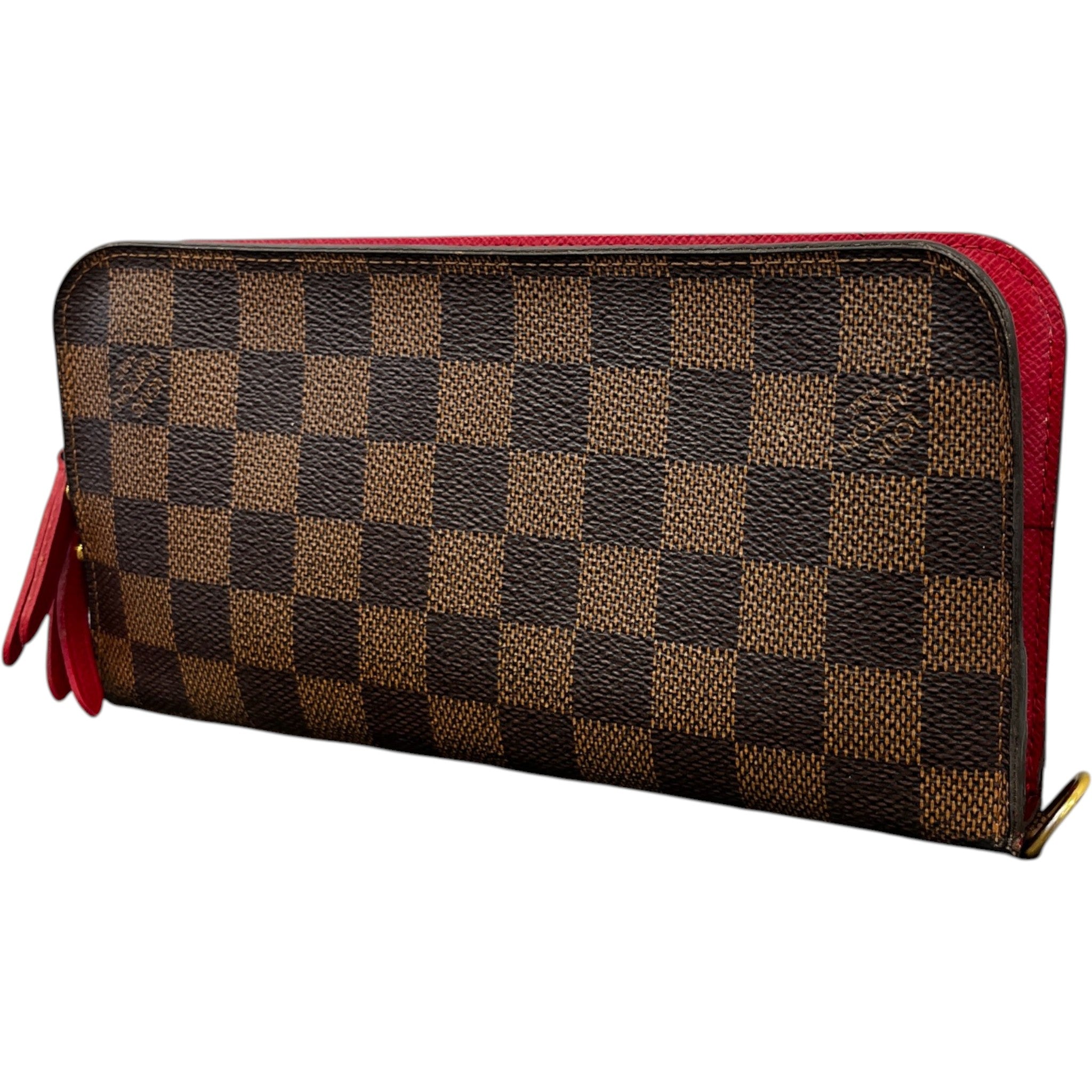 Women's Clemence Damier Ebene Zip Around Wallet Brown