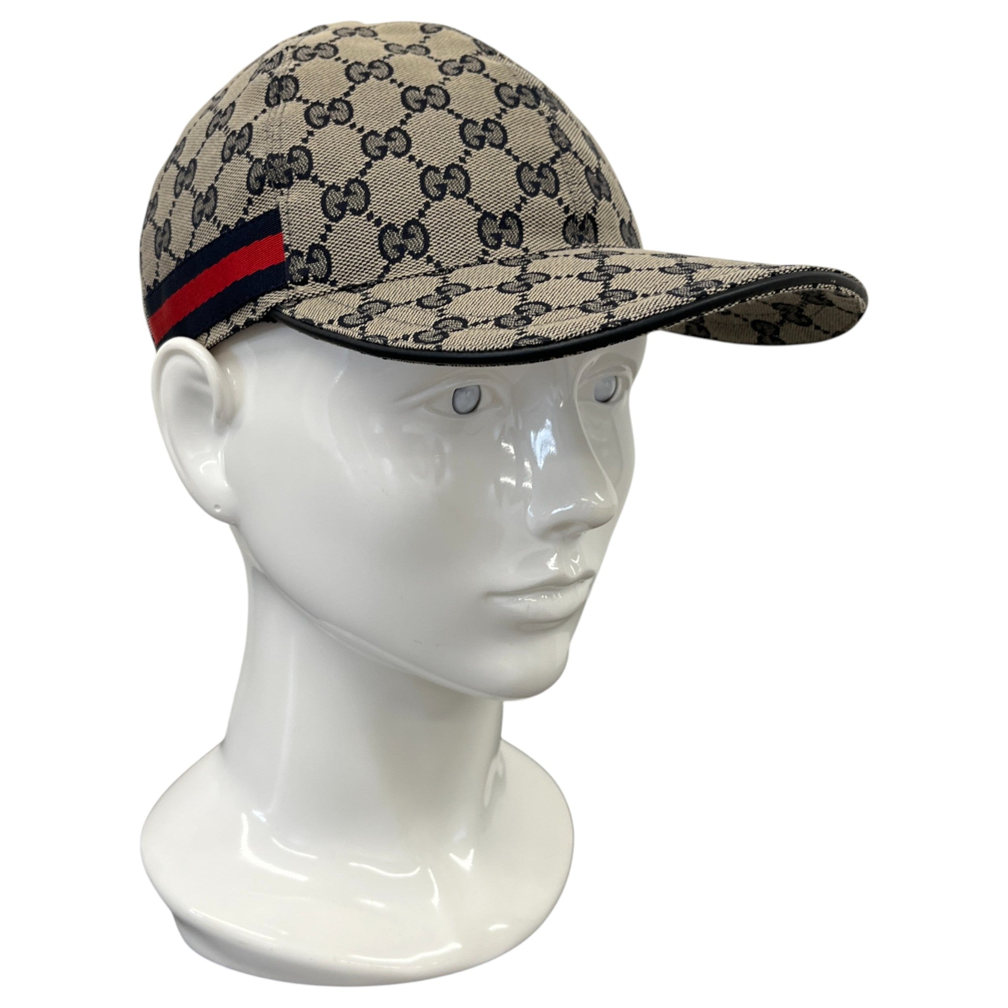 Men's Gg Monogram Hat Black Size XS