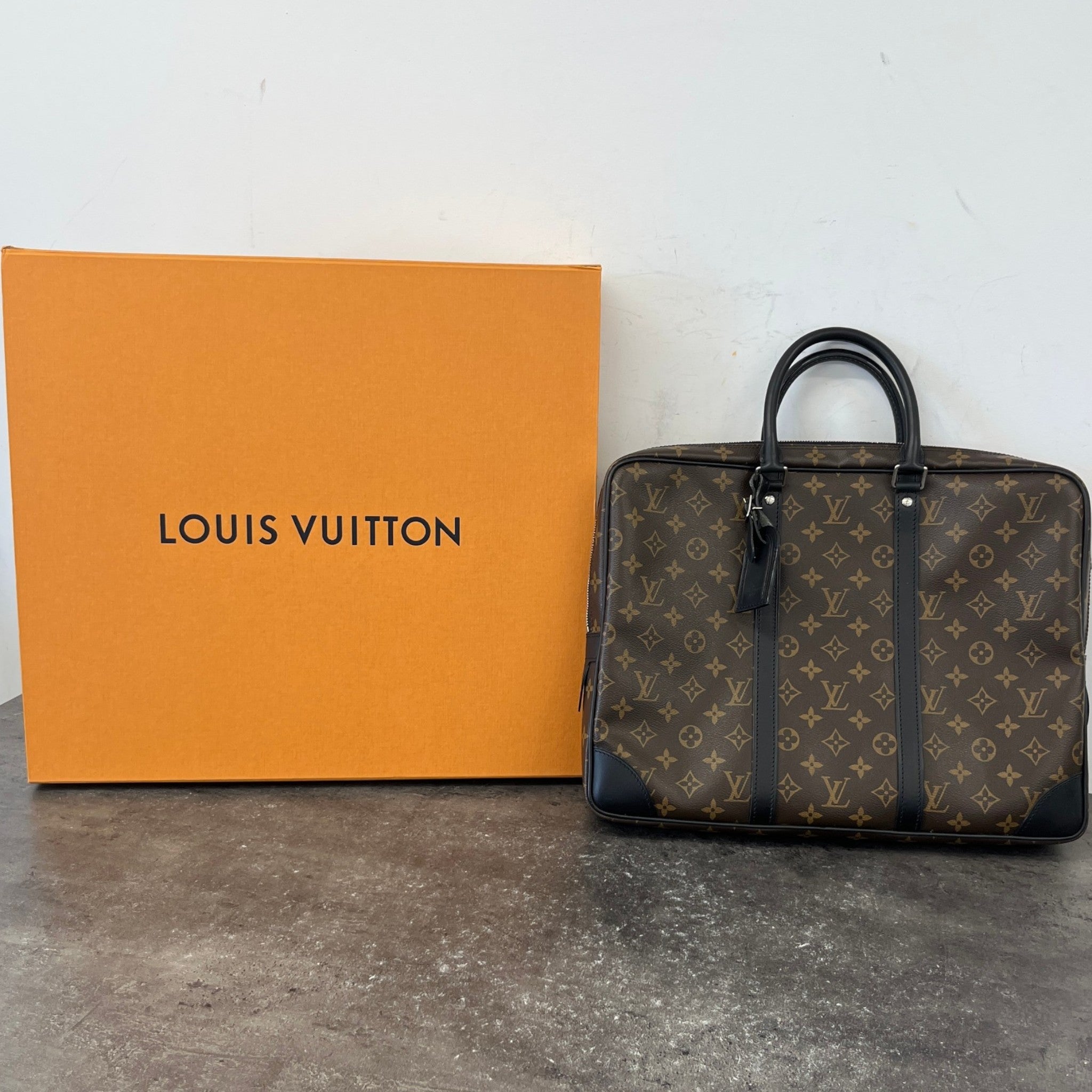 Men's Monogram Porte-Documents Voyage Bag Brown