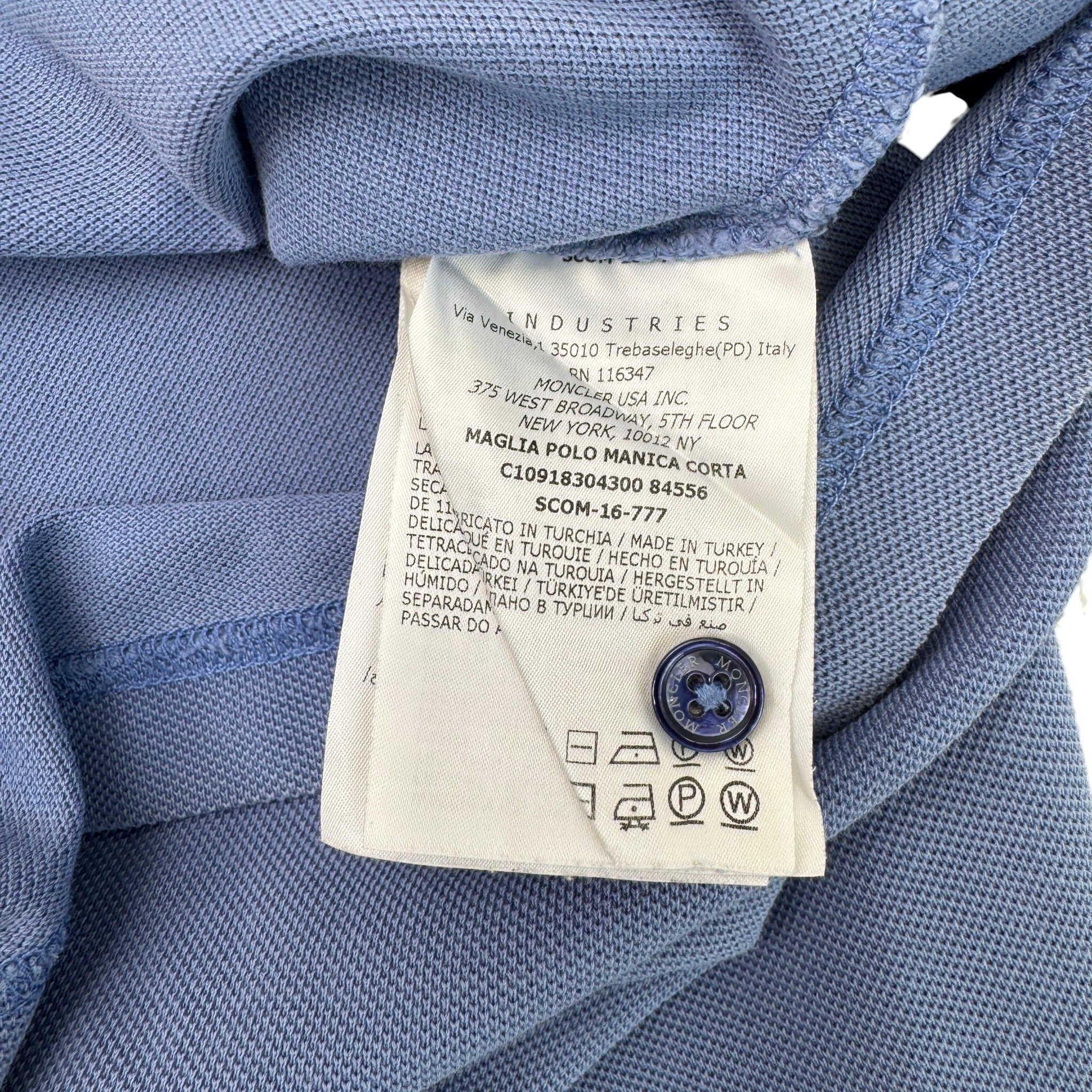 Men's Maglia Polo Shirt Blue Size S