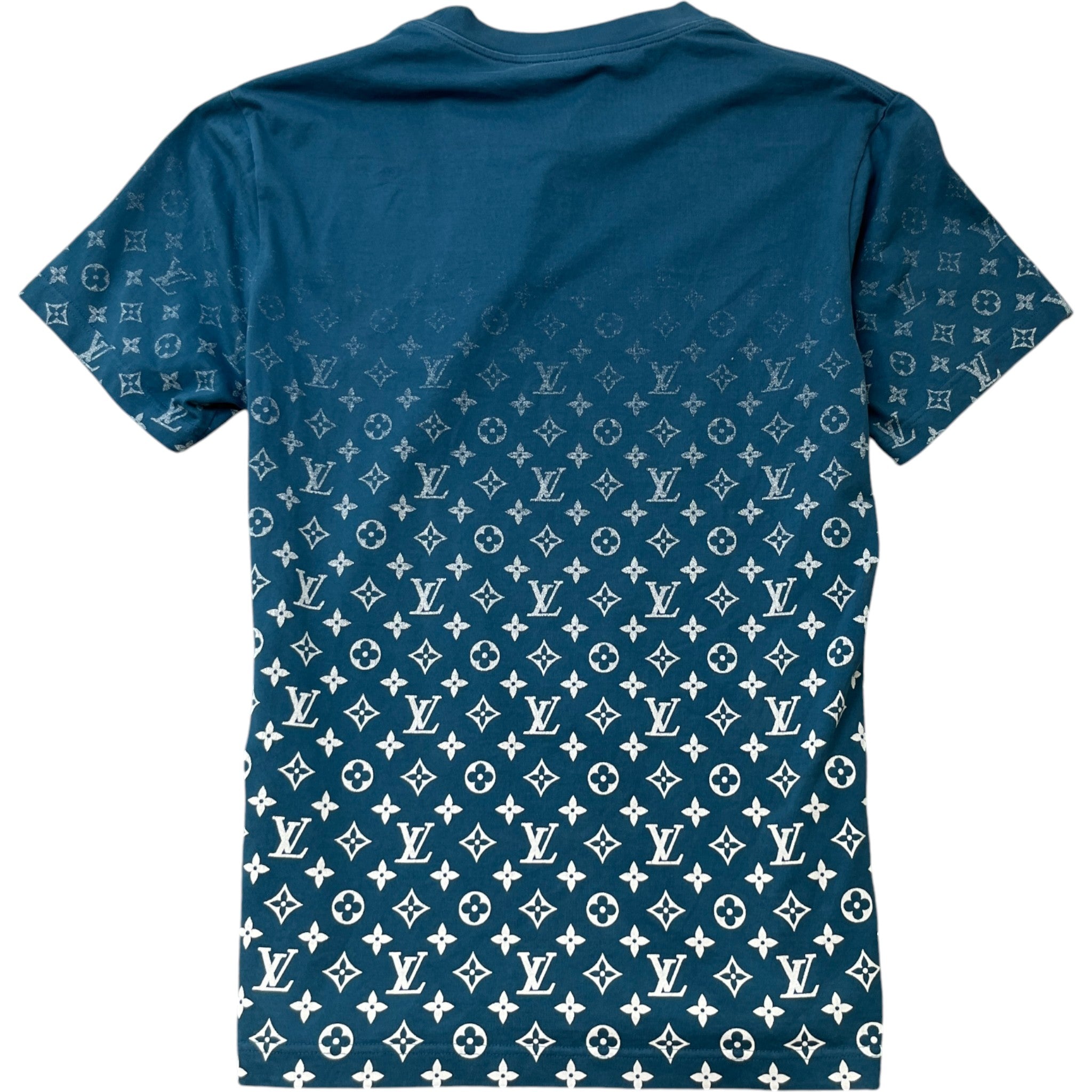 Men's Gradient Monogram T-Shirt Blue Size M