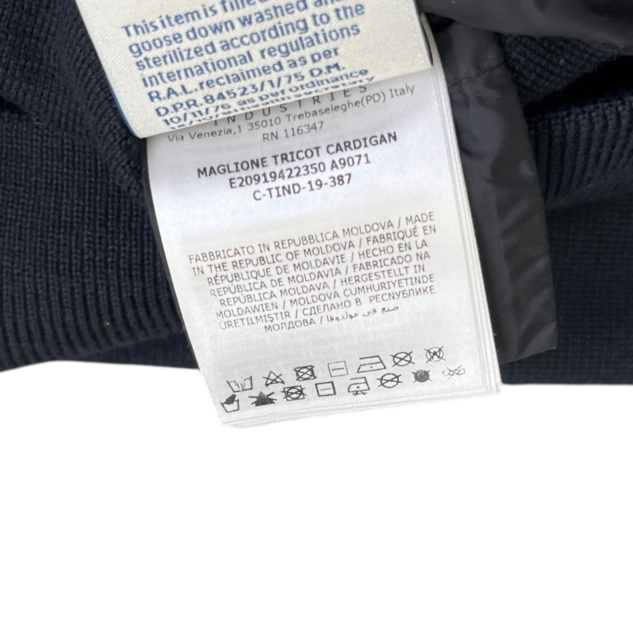 Men's Maglione Tricot Jacket Black Size XL