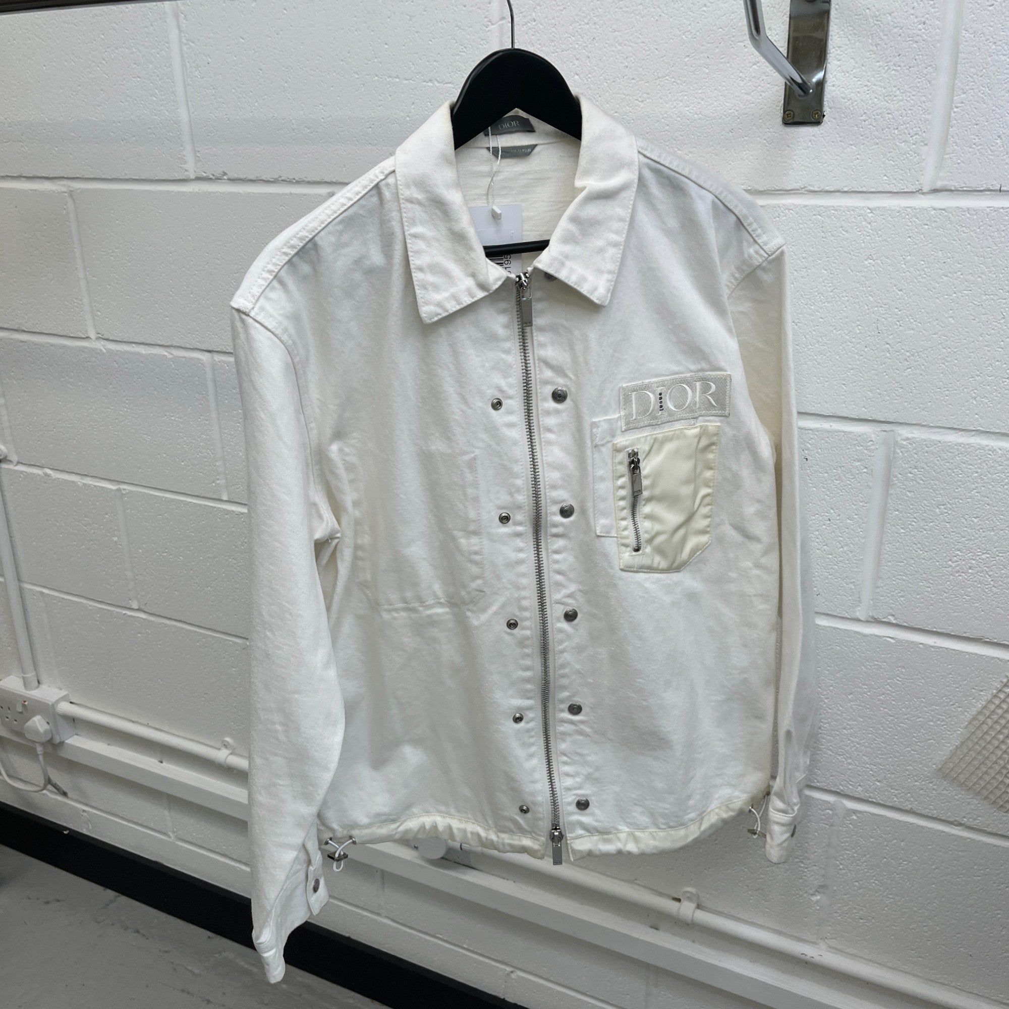 Men's Sacai Logo Patch Jacket White Size IT 50 / L