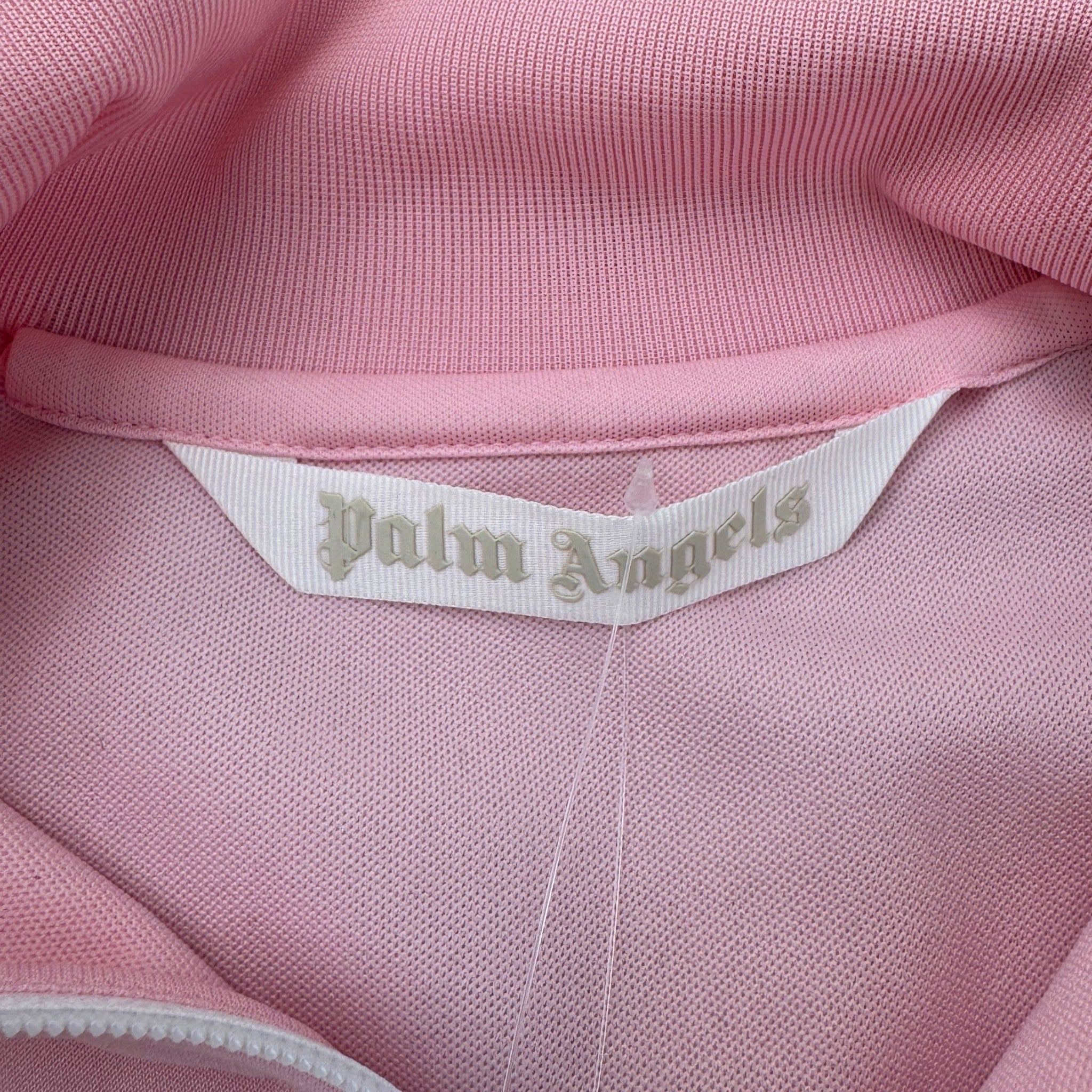 Men's Stripe Logo Track Jacket Pink Size S