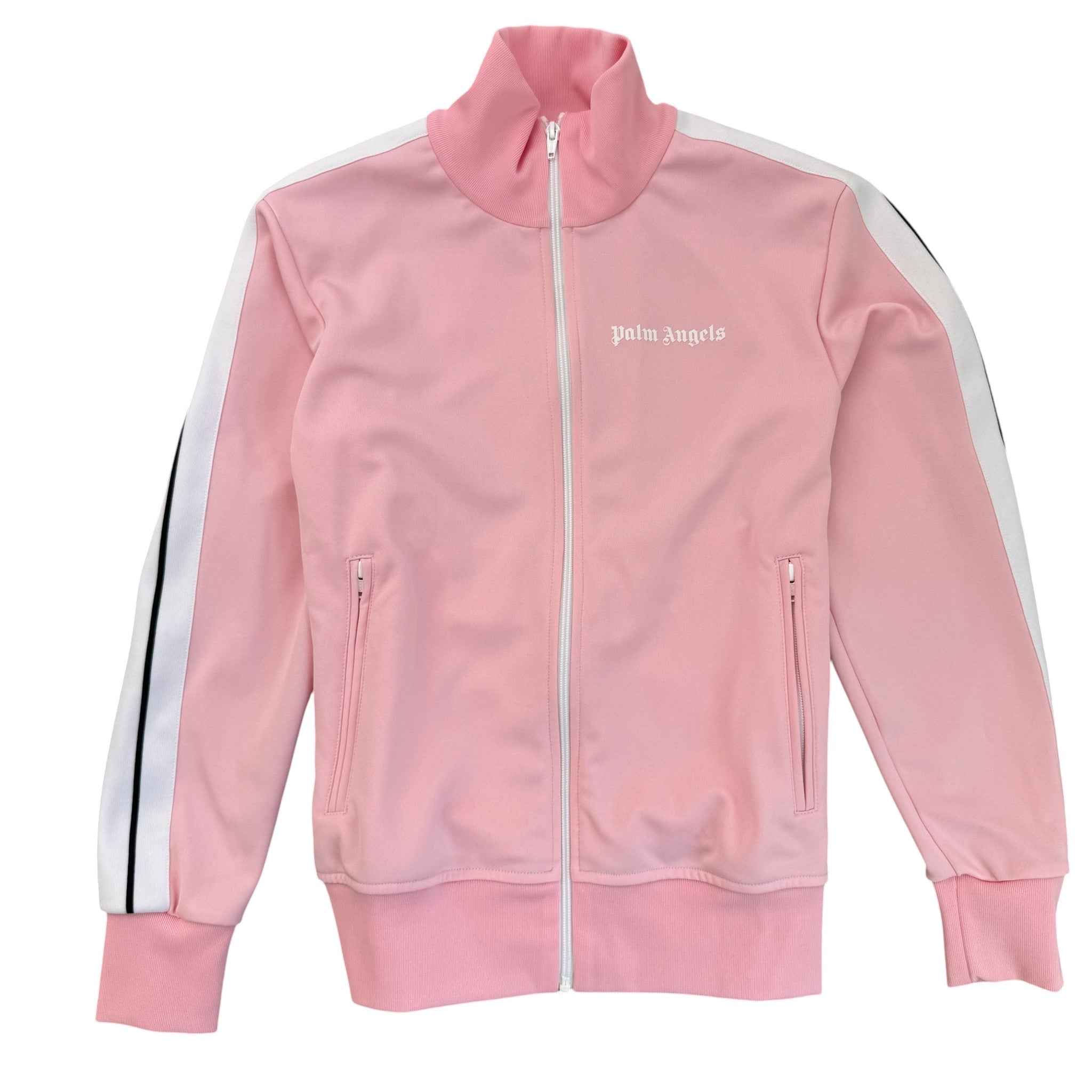 Men's Stripe Logo Track Jacket Pink Size S