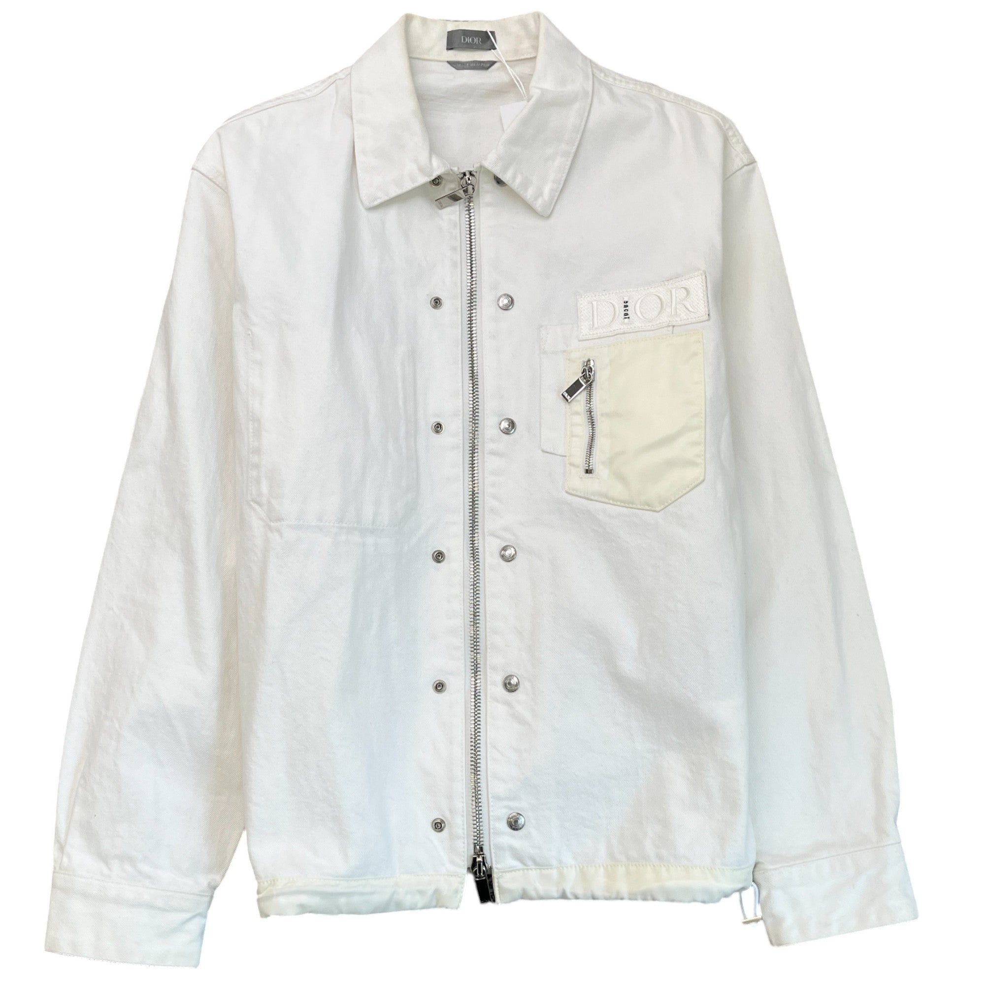 Men's Sacai Logo Patch Jacket White Size IT 50 / L