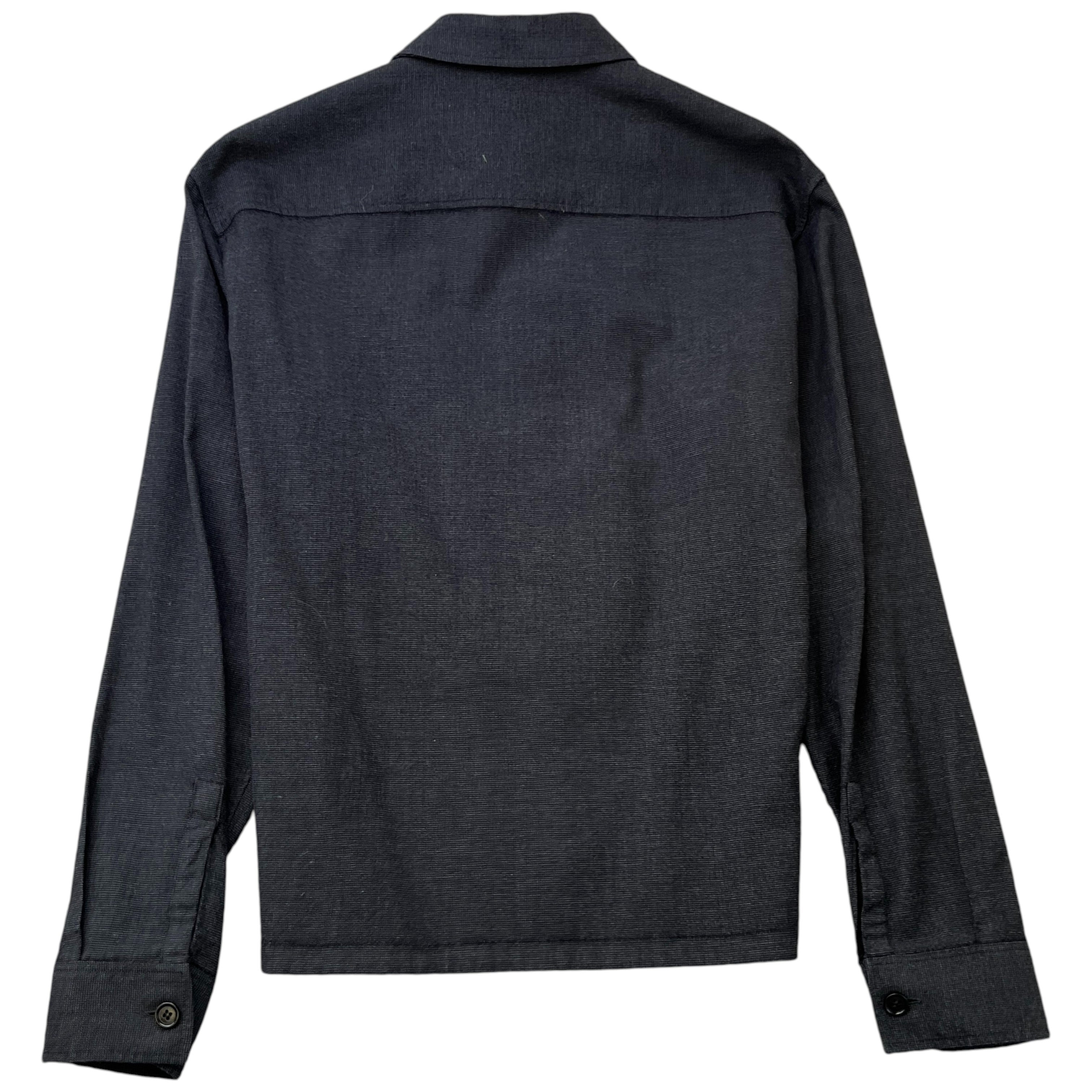 Men's Embroidered Logo Pocket Long Sleeve Shirt Navy Size IT 46 / UK S