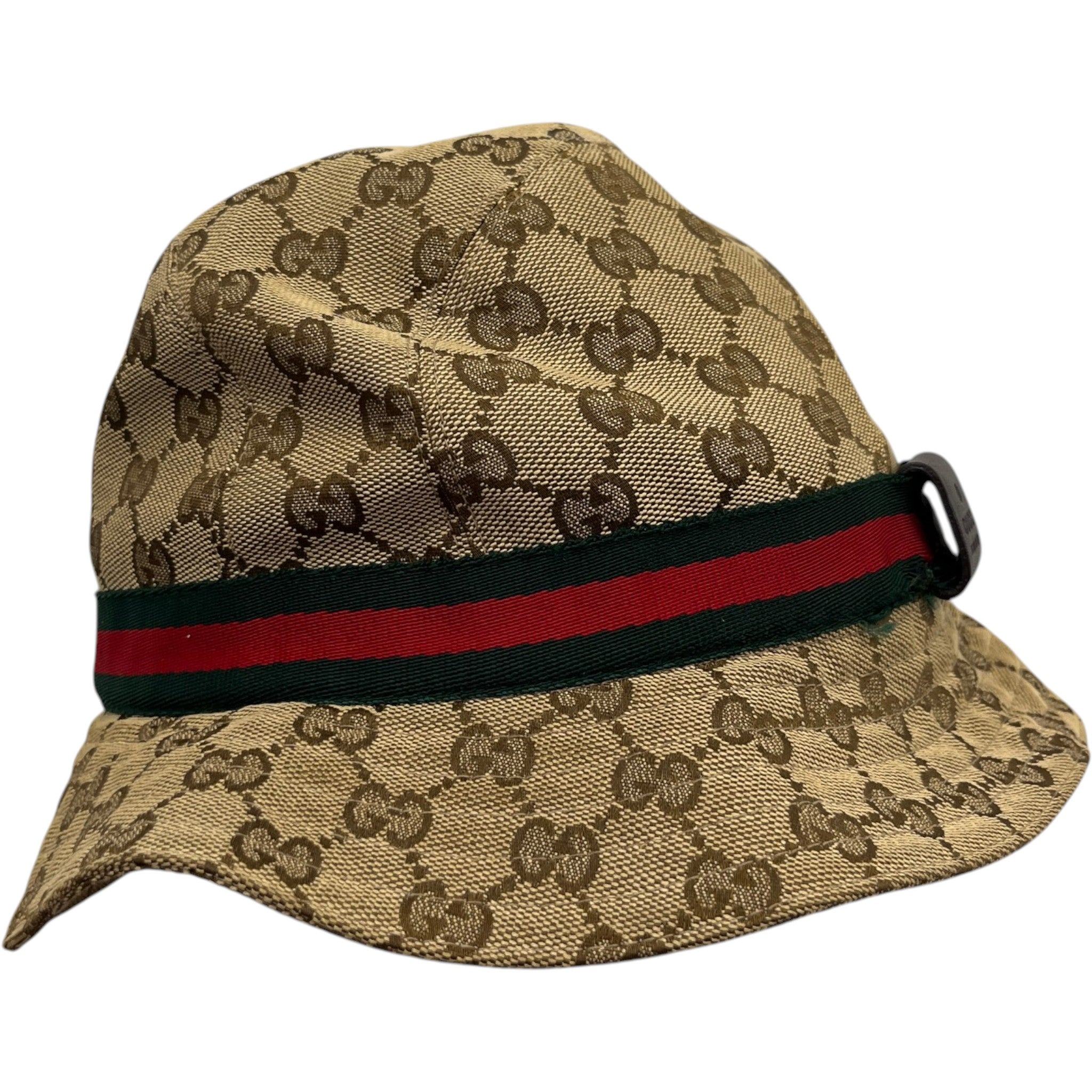 Men's Gg Supreme Web Stripe Bucket Hat Beige Size S