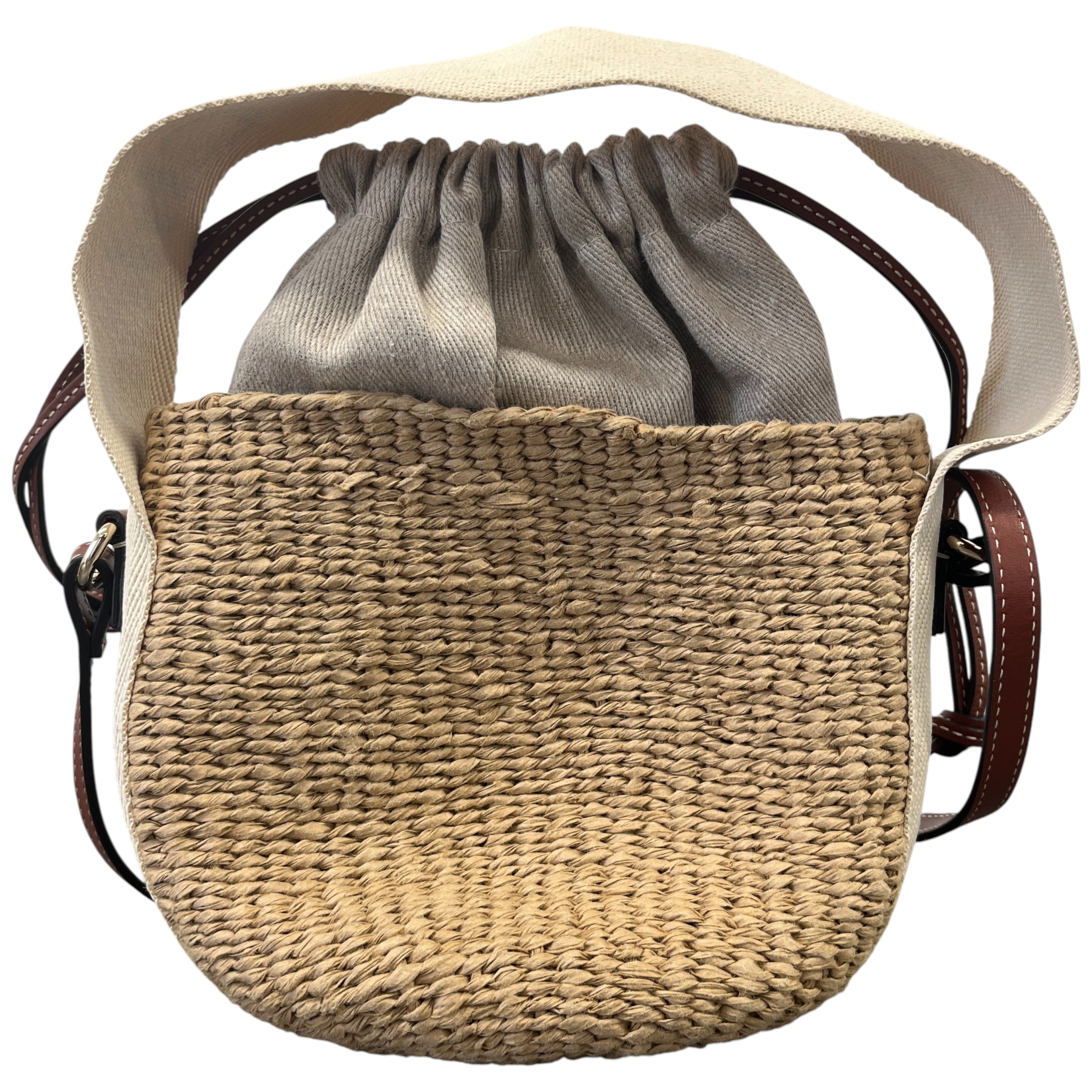 Women's Small Woody Basket Bag Beige