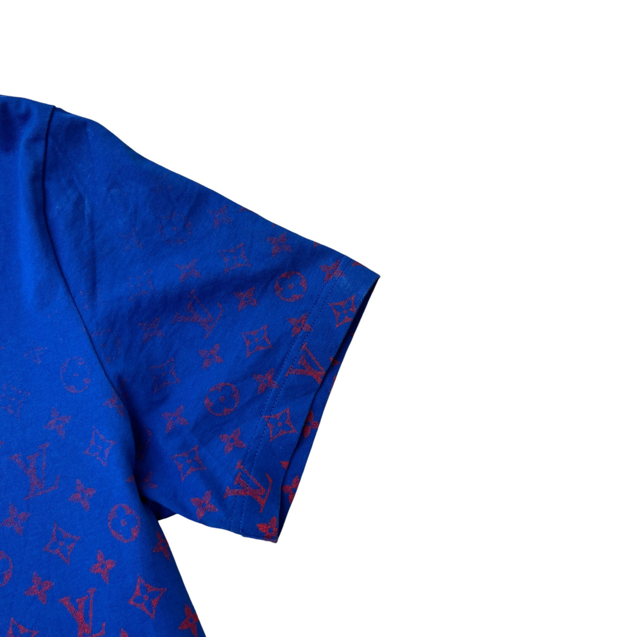 Men's Gradient Monogram T-Shirt Blue Size M