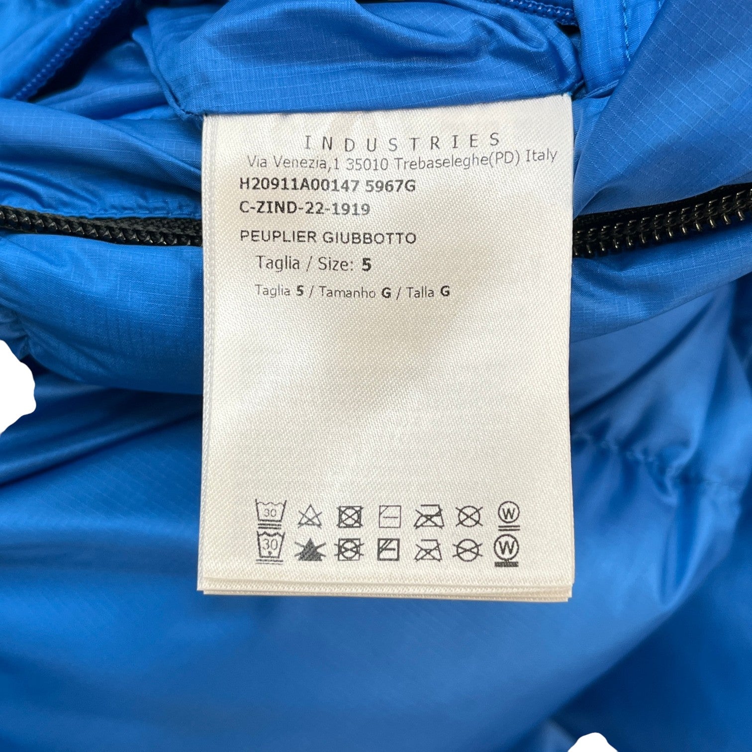 Men's Peuplier Down Jacket Blue Size 5 / XXL