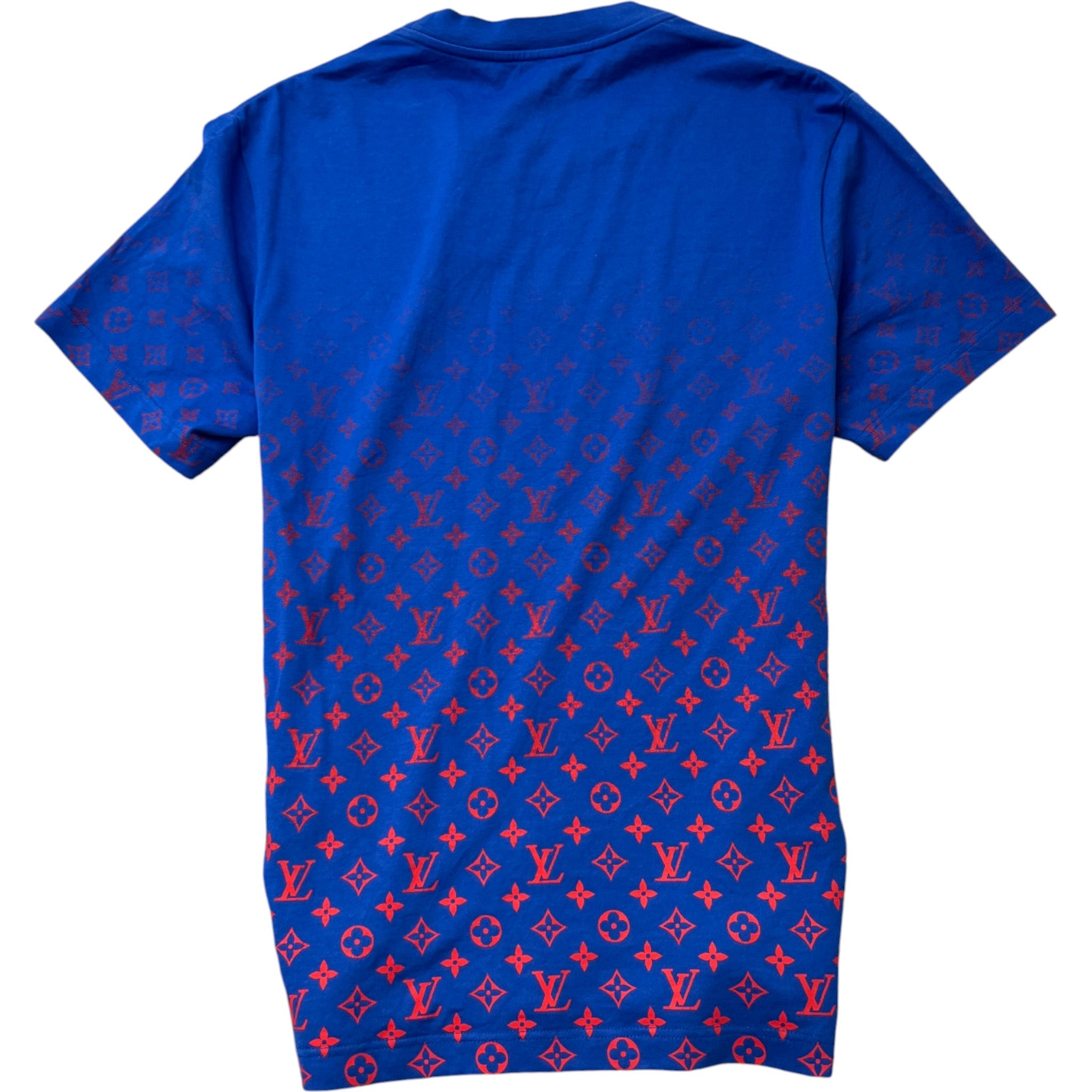 Men's Gradient Monogram T-Shirt Blue Size M