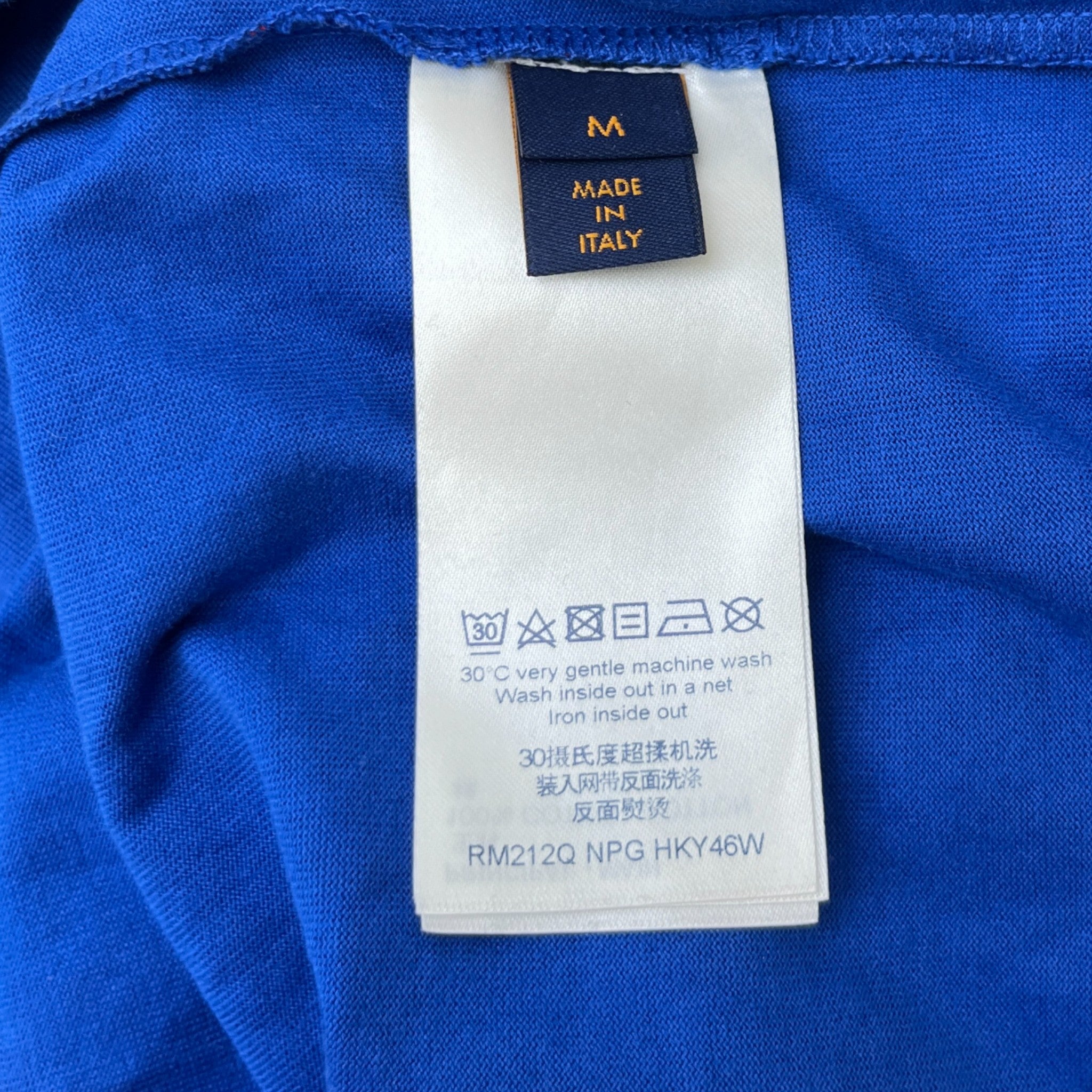 Men's Gradient Monogram T-Shirt Blue Size M