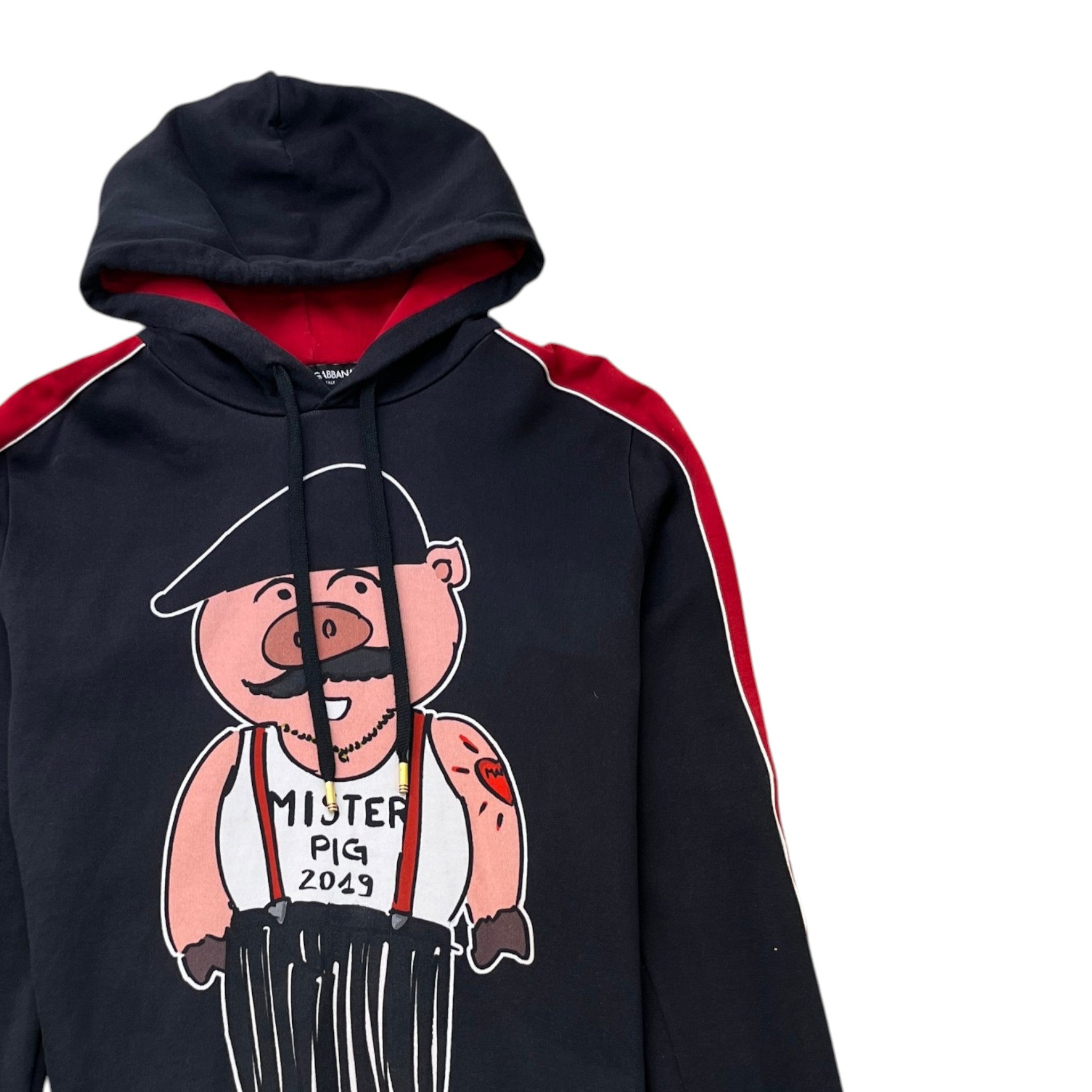 Men's Mister Pig Hoodie Black Size IT 50 / UK L