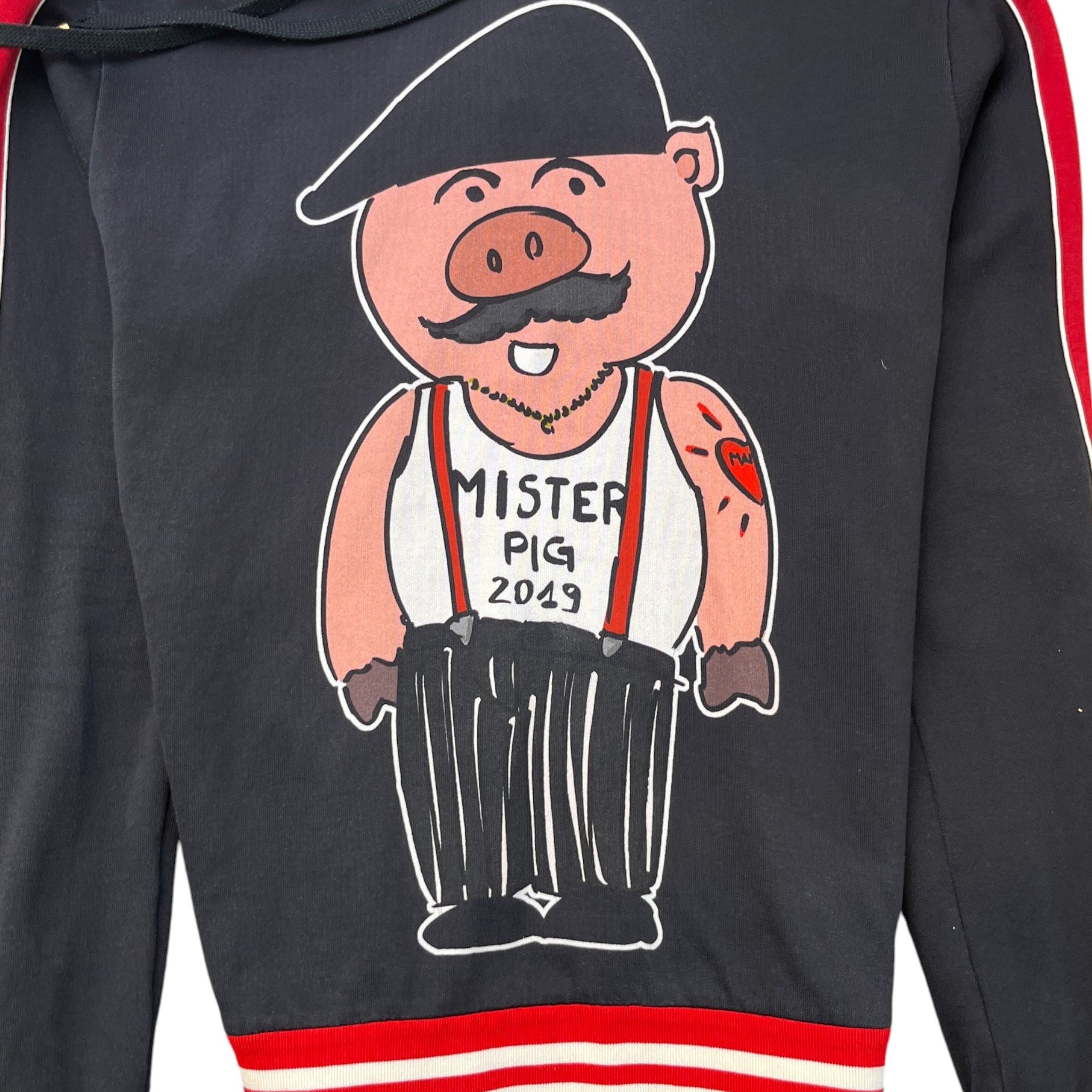 Men's Mister Pig Hoodie Black Size IT 50 / UK L