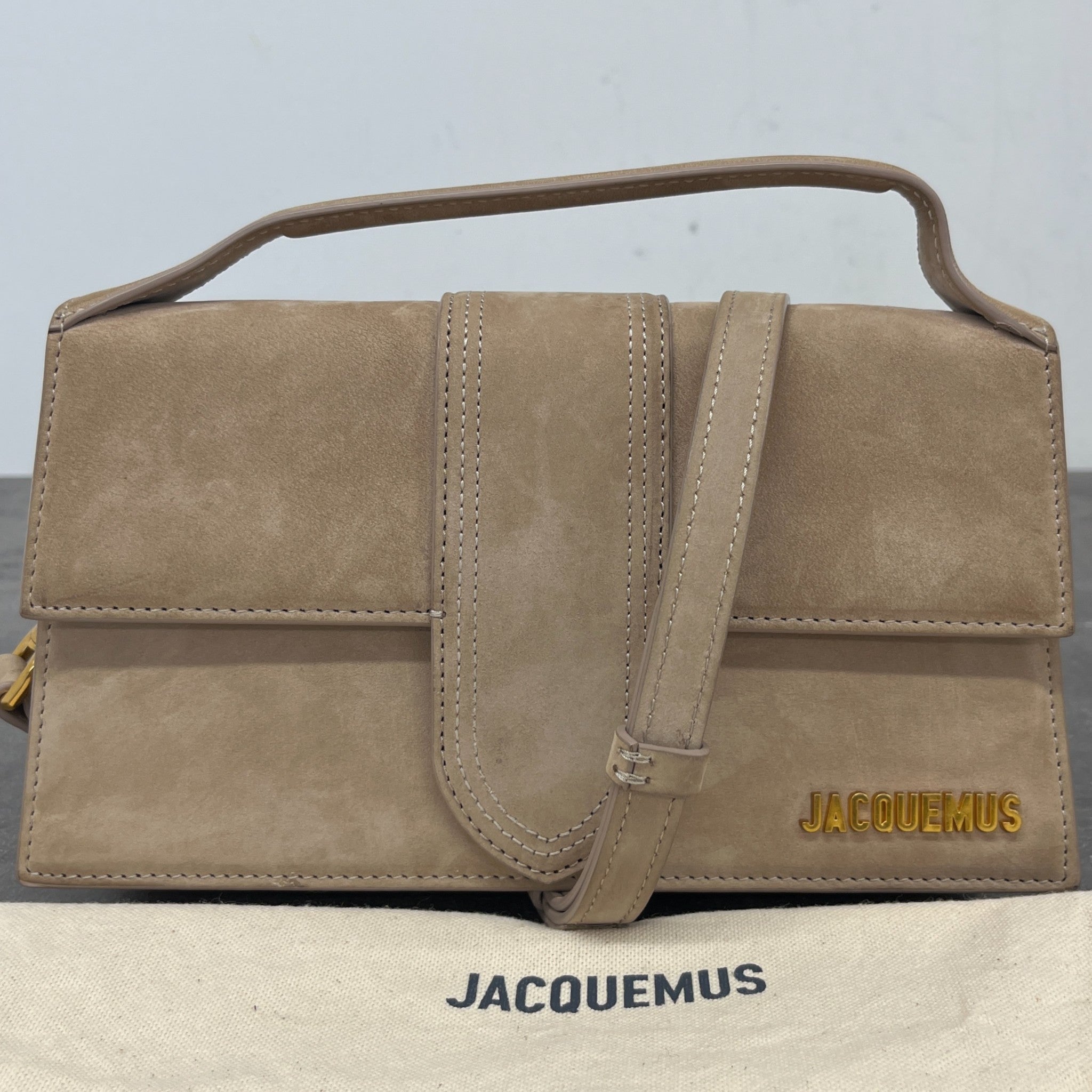 Women's Suede Le Grand Bambino Bag Beige