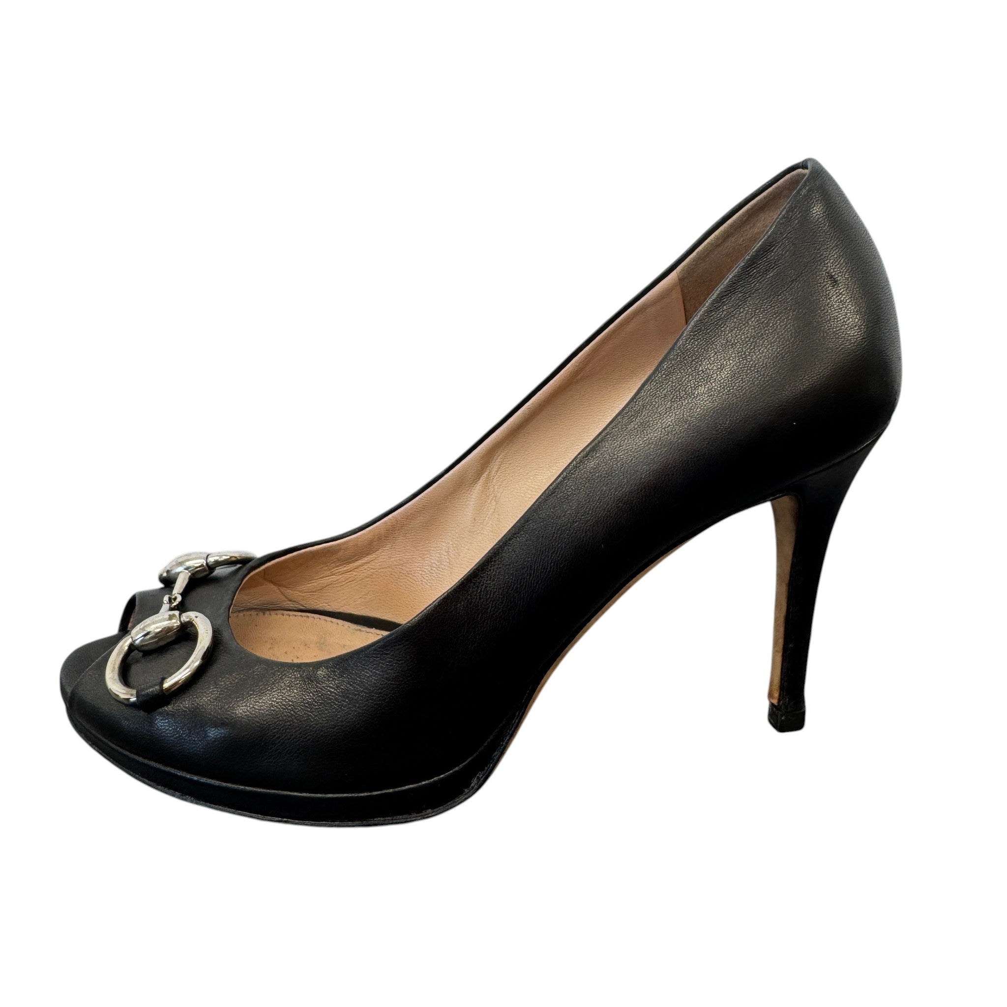 Women's Horsebit Pumbs Heels Black Size EU 37.5 / UK 4.5