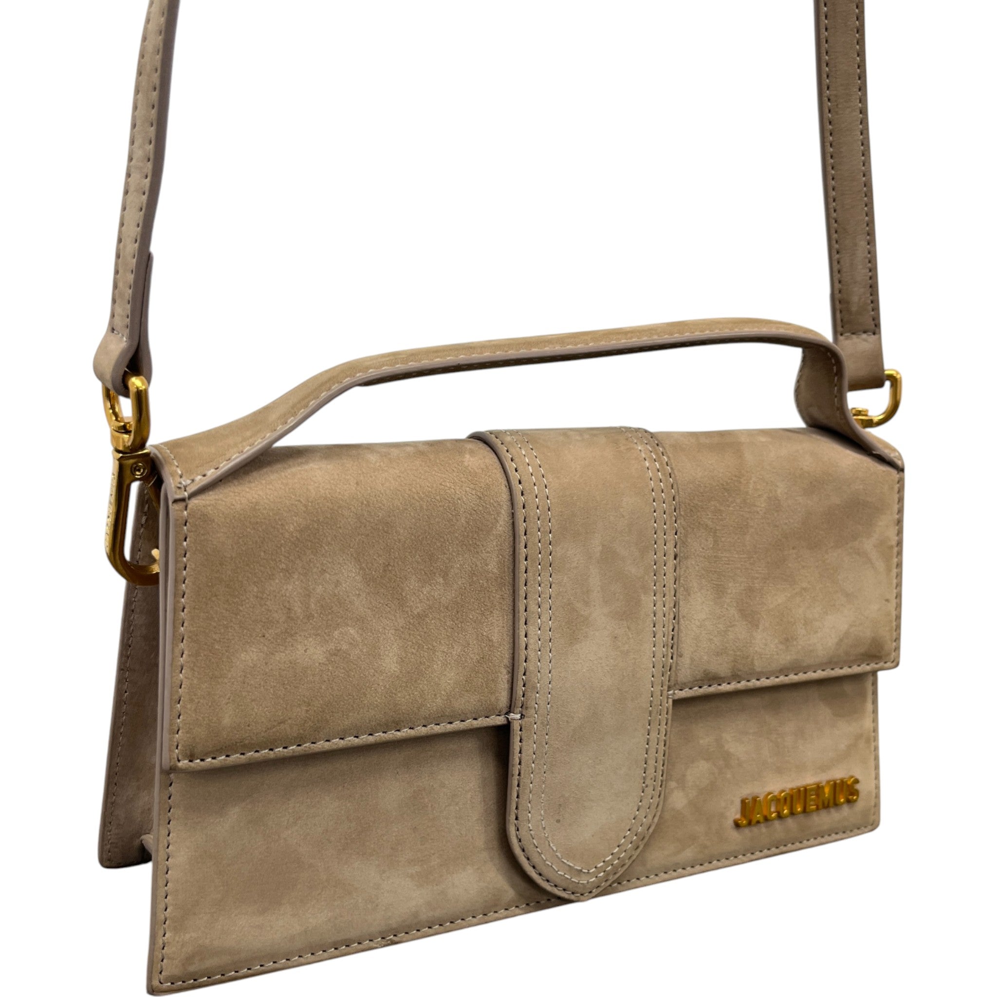 Women's Suede Le Grand Bambino Bag Beige
