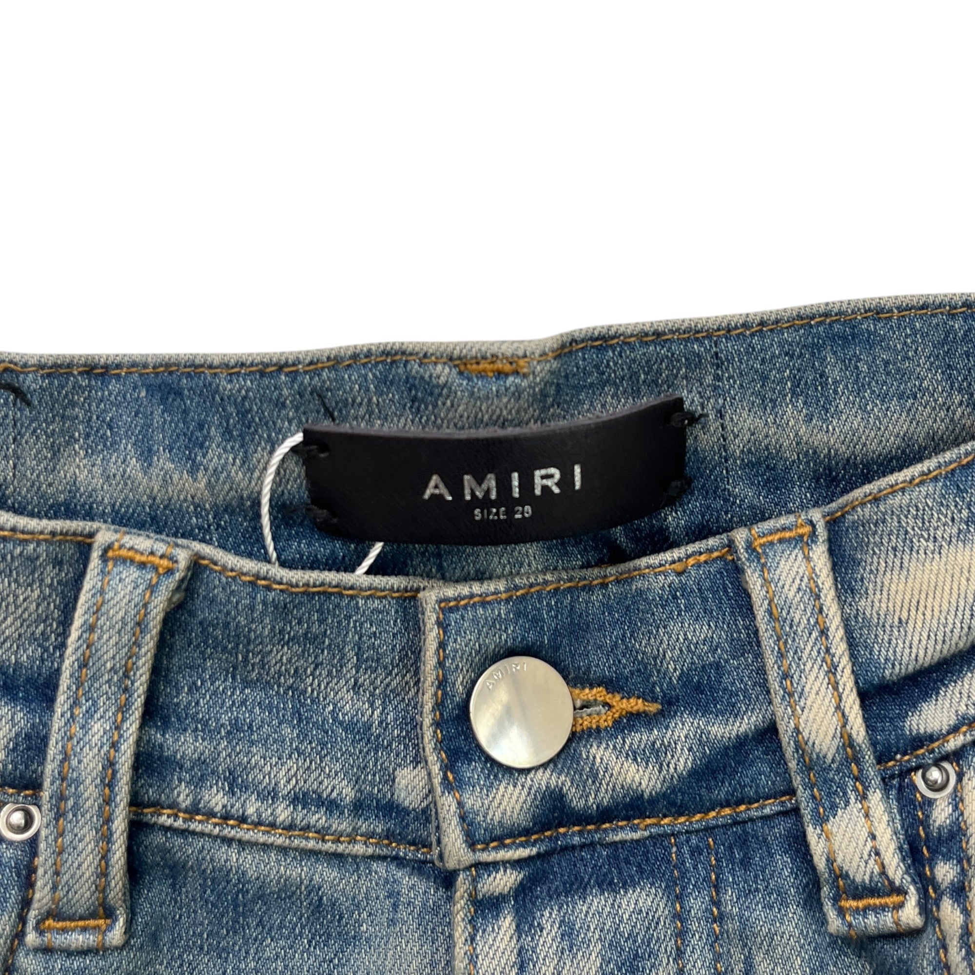 Men's Bandana Print Jeans Blue Size Waist 28"