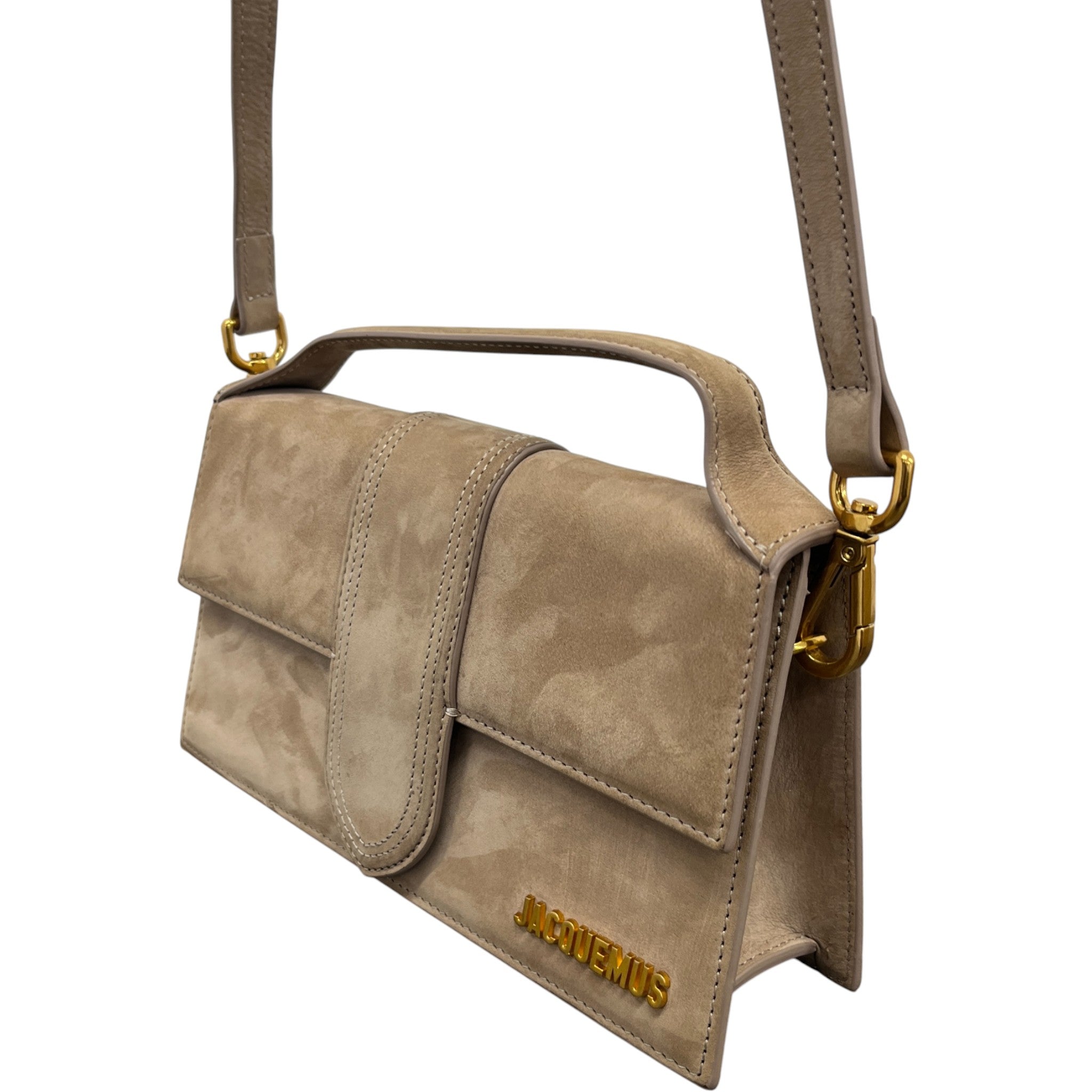 Women's Suede Le Grand Bambino Bag Beige