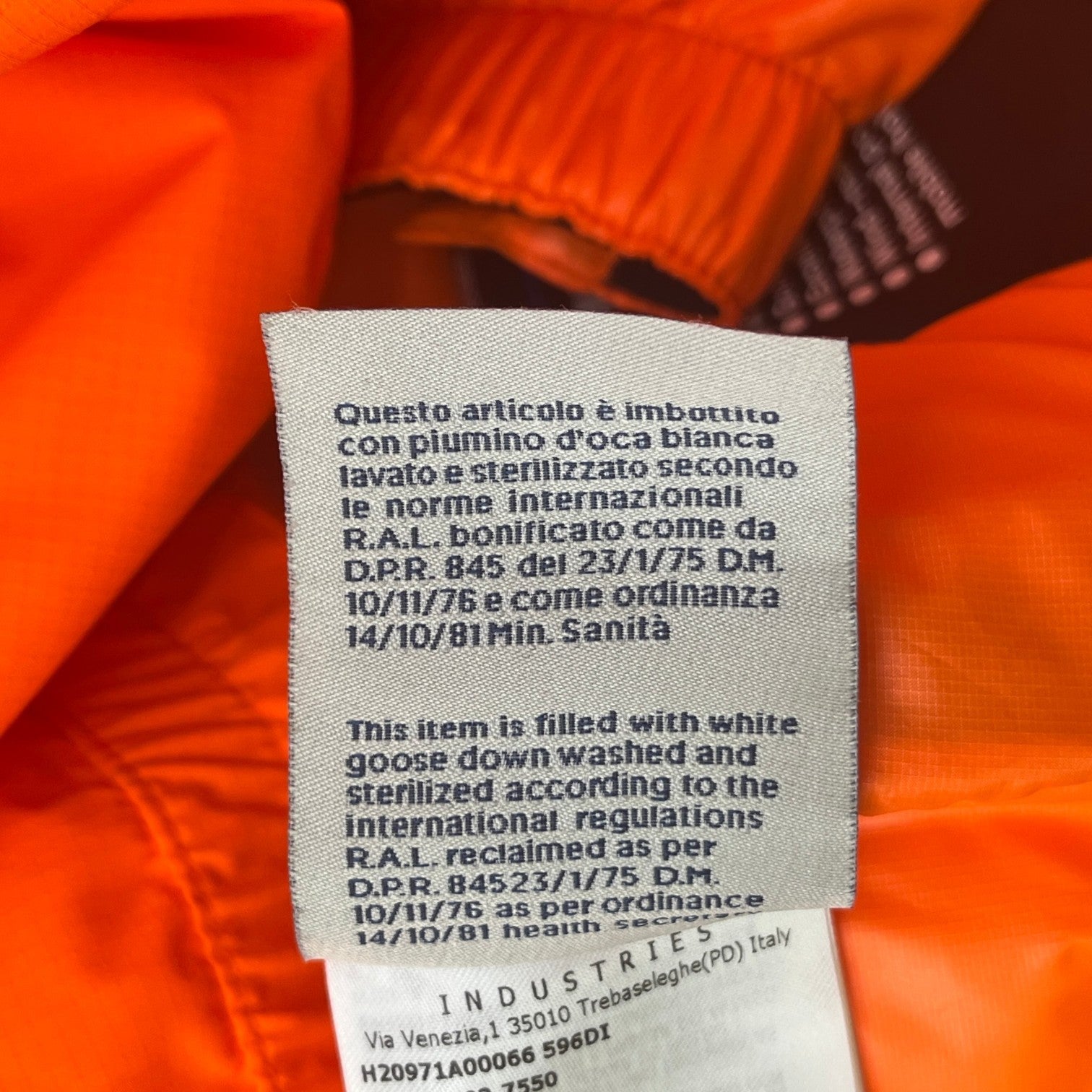 Men's Mazod Down Jacket Orange Size 5 / XXL