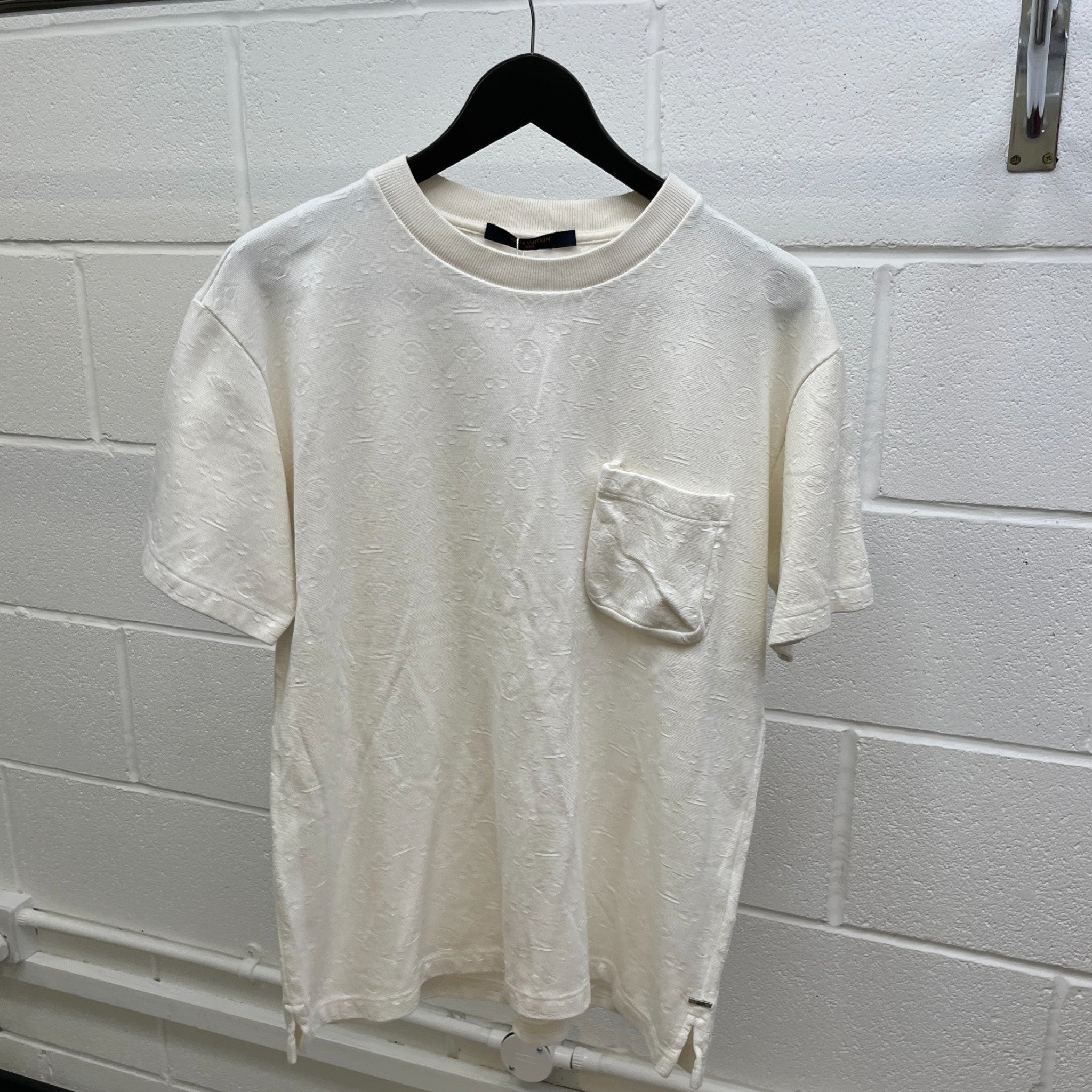 Men's Monogram 3D Pocket T-Shirt White Size M