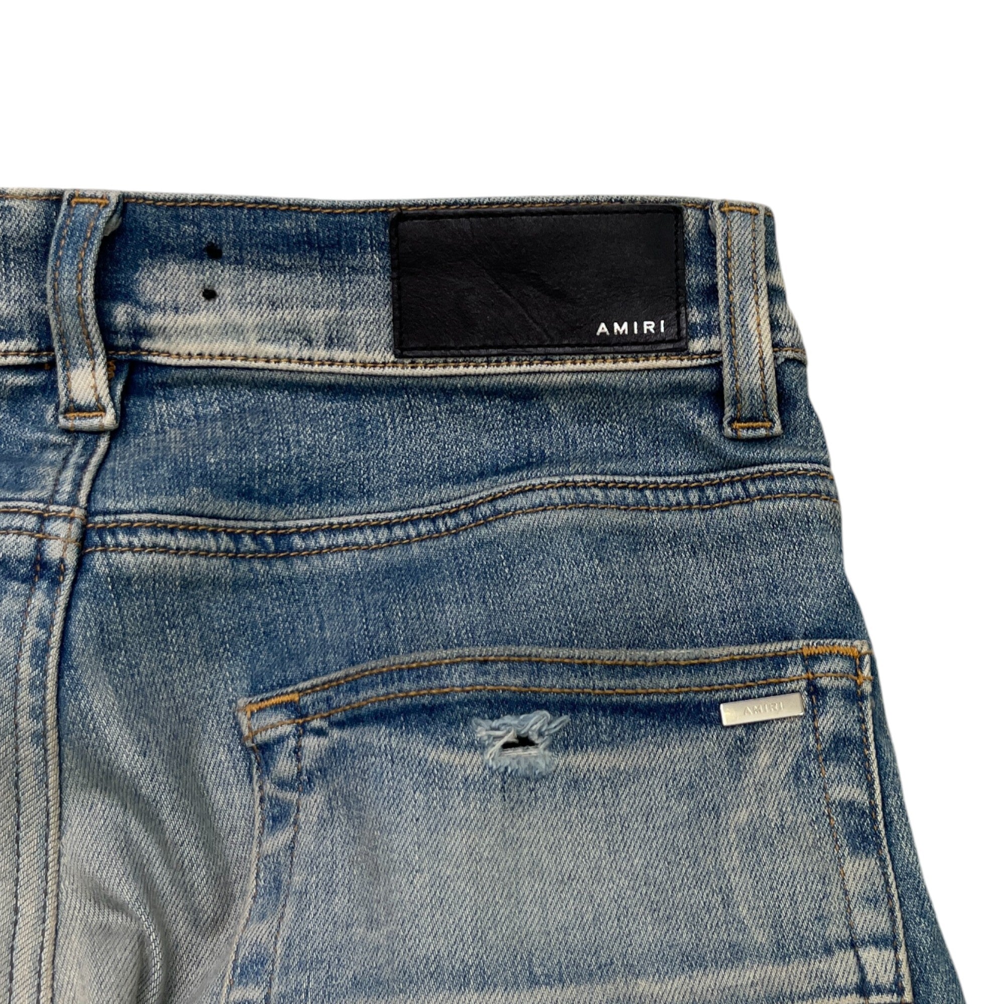 Men's Bandana Print Jeans Blue Size Waist 28"