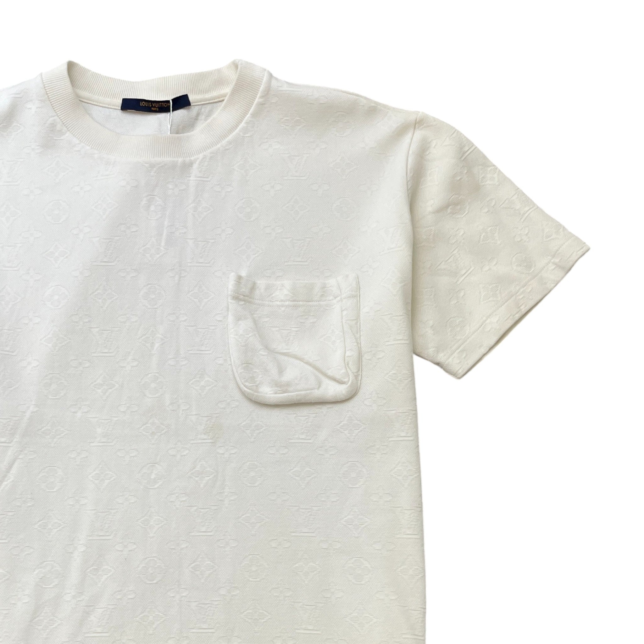 Men's Monogram 3D Pocket T-Shirt White Size M