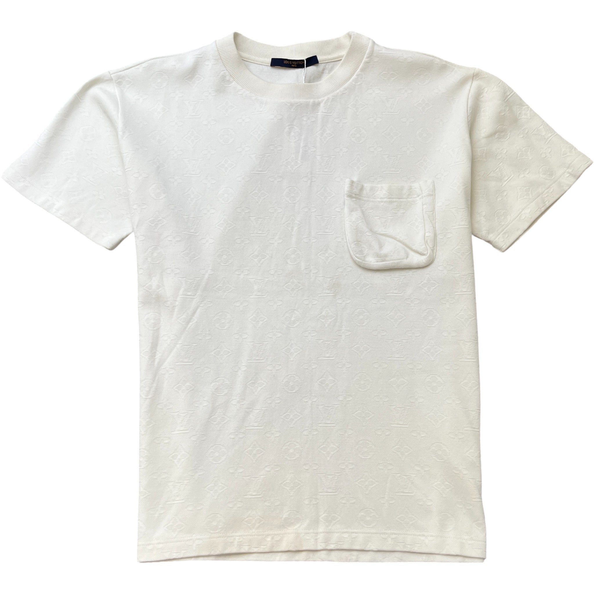 Men's Monogram 3D Pocket T-Shirt White Size M