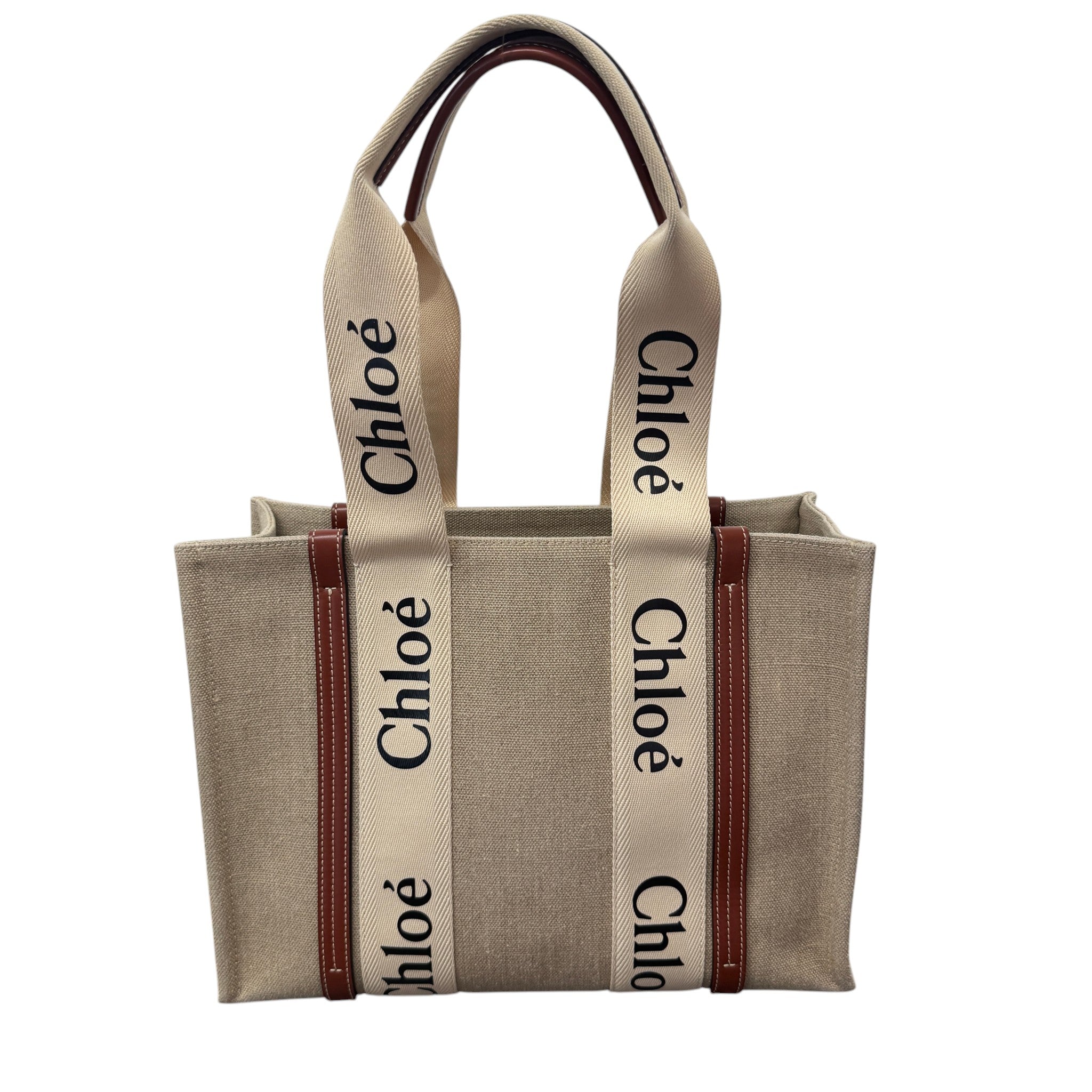 Women's Woody Medium Tote Handbag Beige