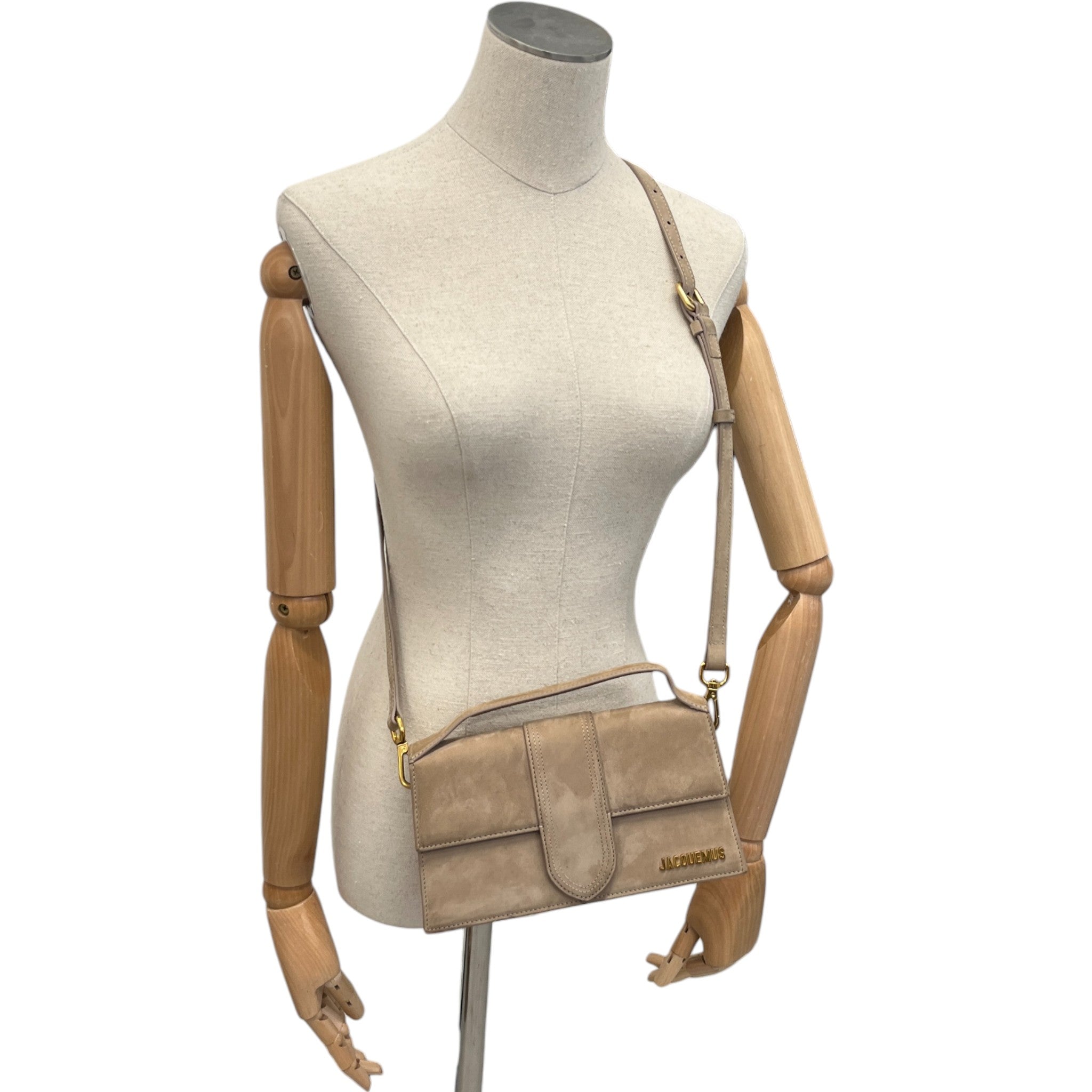 Women's Suede Le Grand Bambino Bag Beige