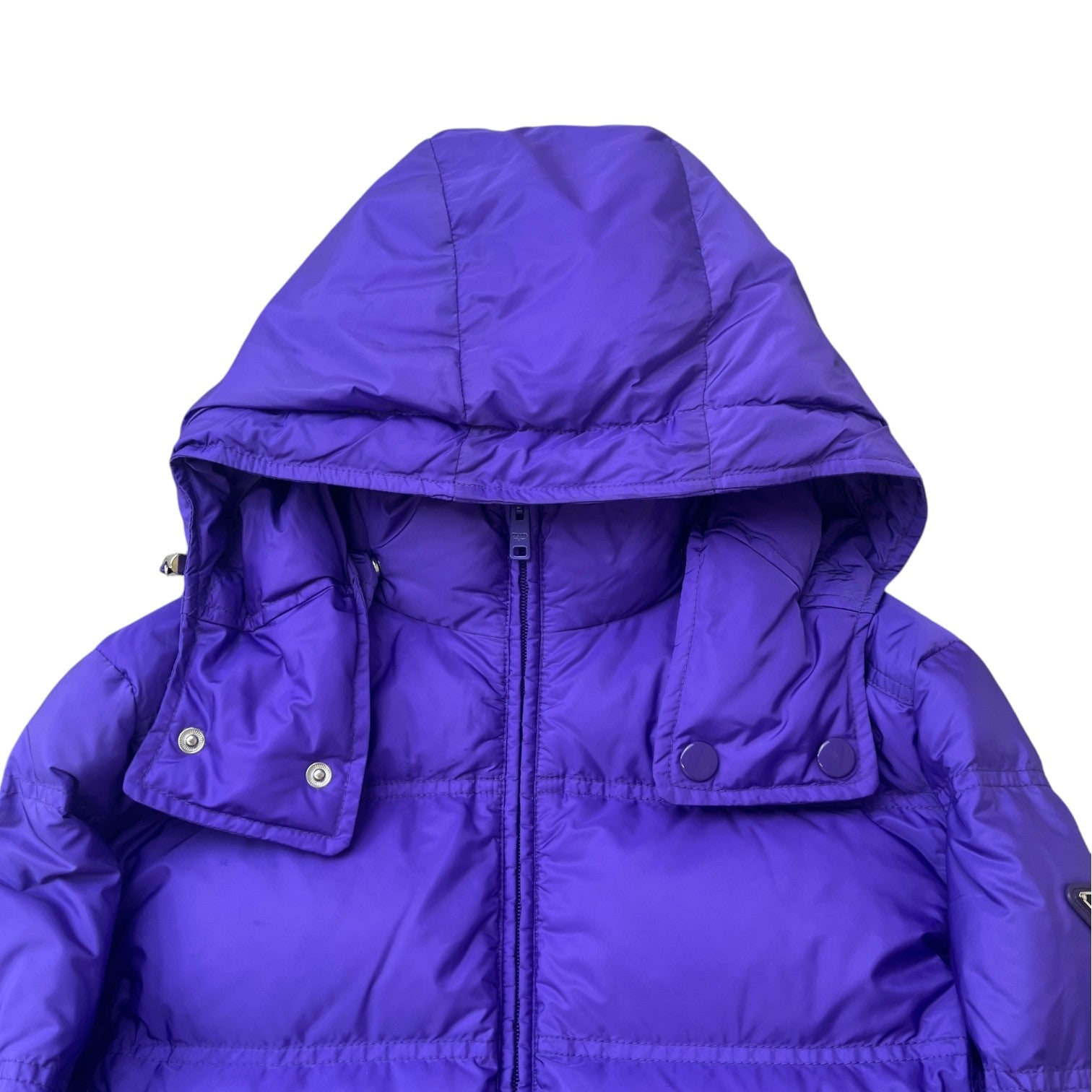 Women's Plaque Logo Down Jacket Purple Size IT 42 / UK 10