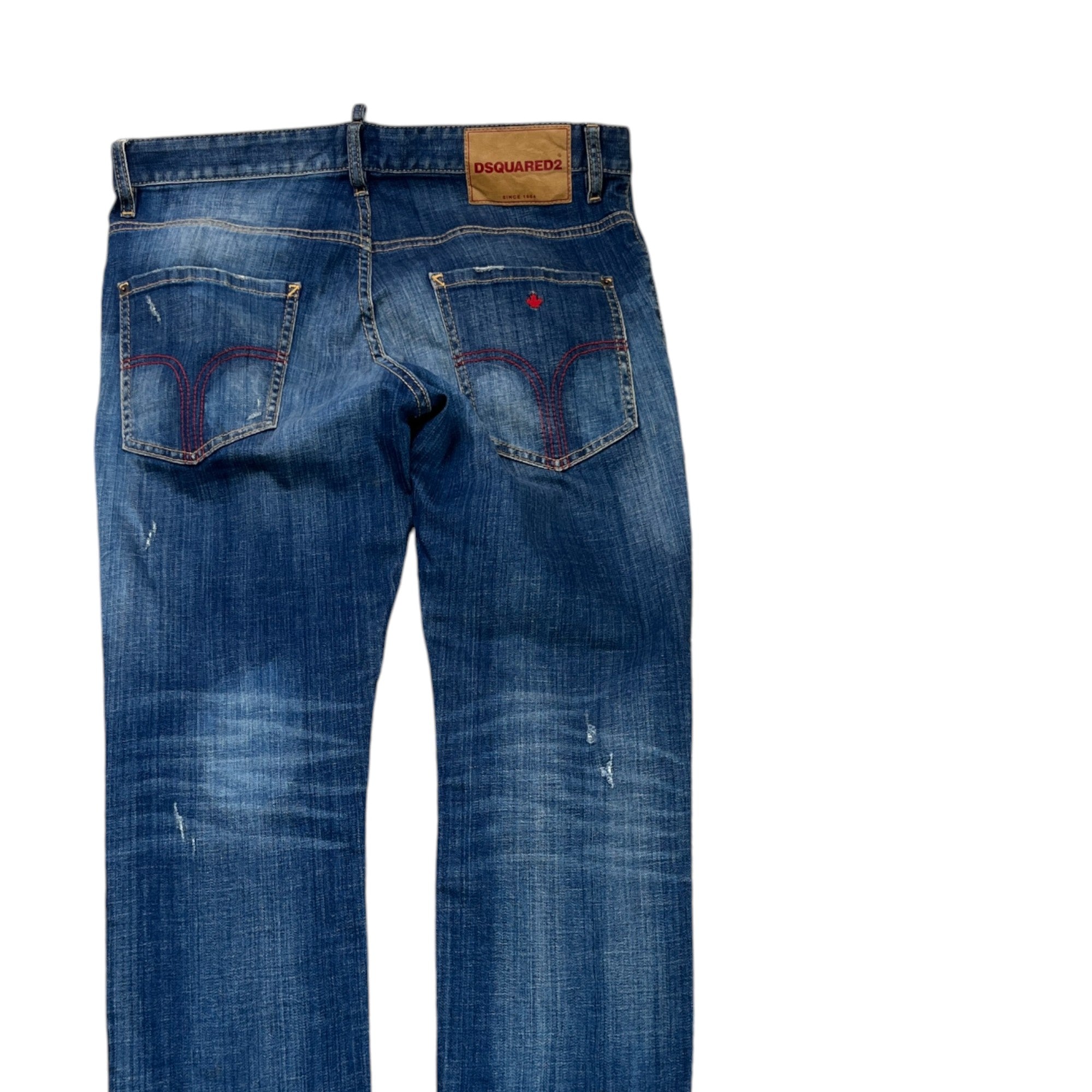 Men's Distressed Slim Fit Jeans Blue Size IT 50 / UK 34