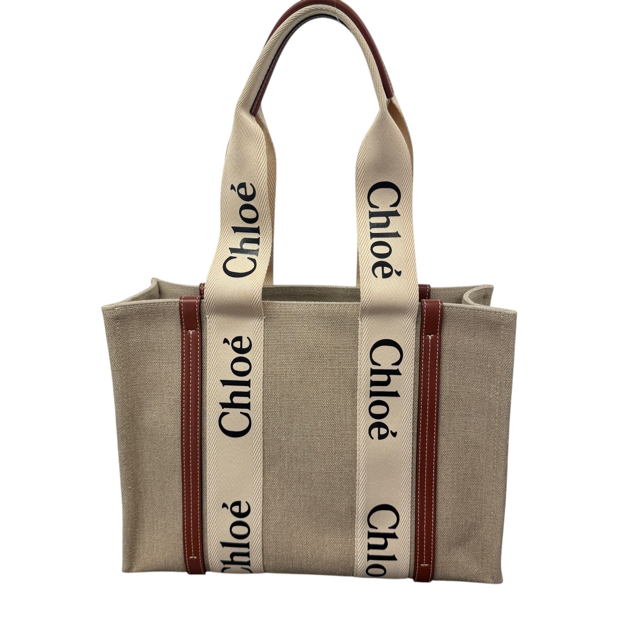 Women's Woody Medium Tote Handbag Beige