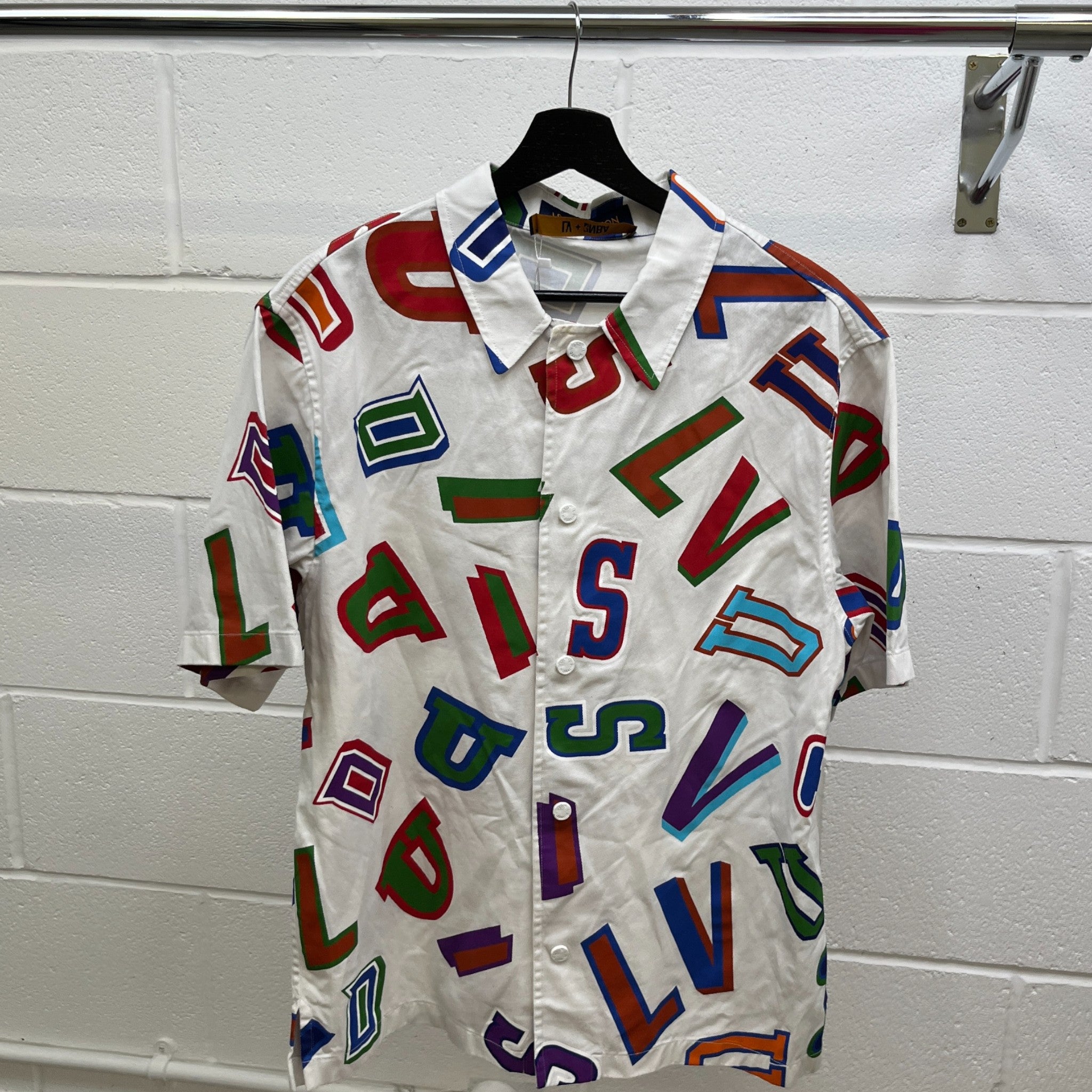 Men's Nba Logo OverShirt White Size M