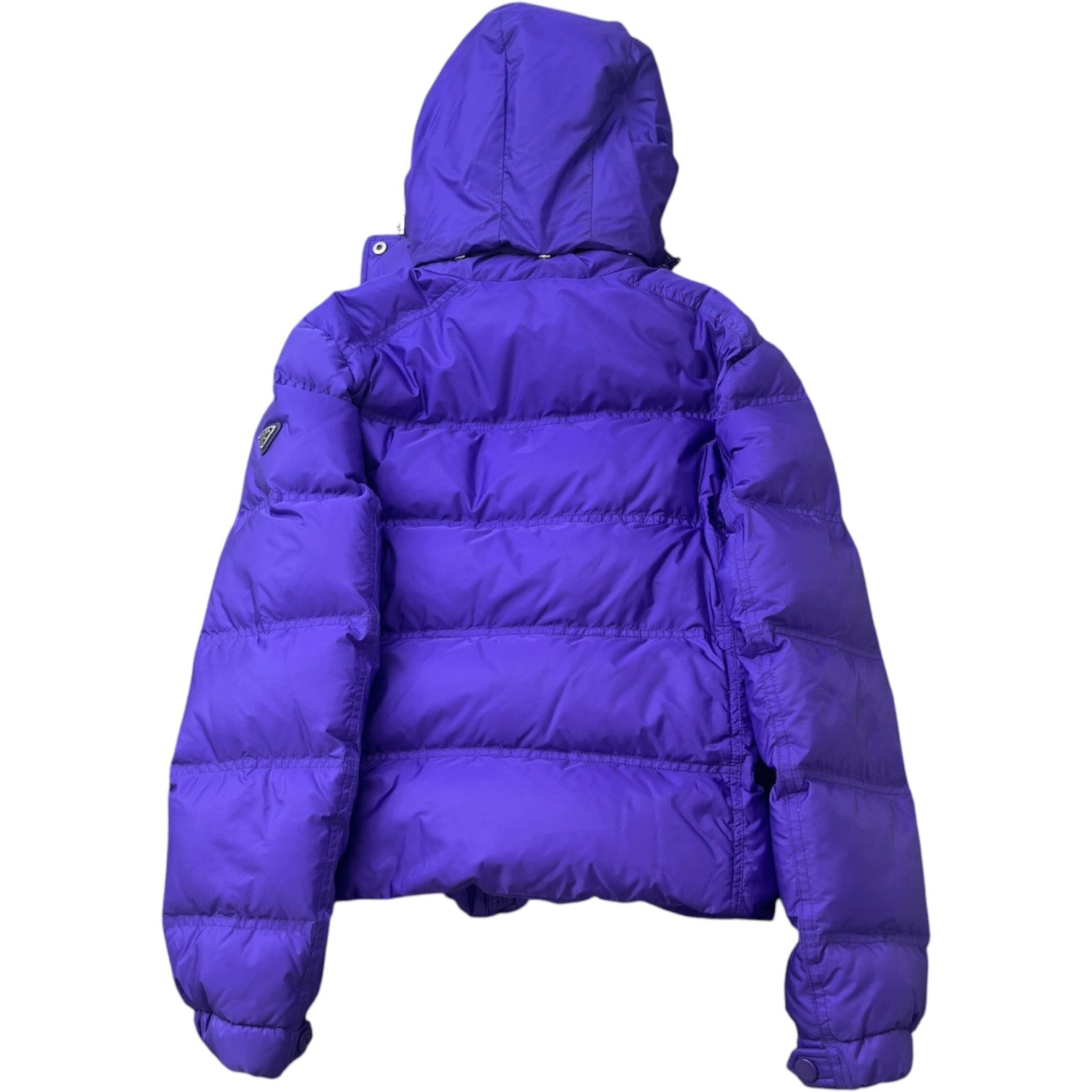 Women's Plaque Logo Down Jacket Purple Size IT 42 / UK 10