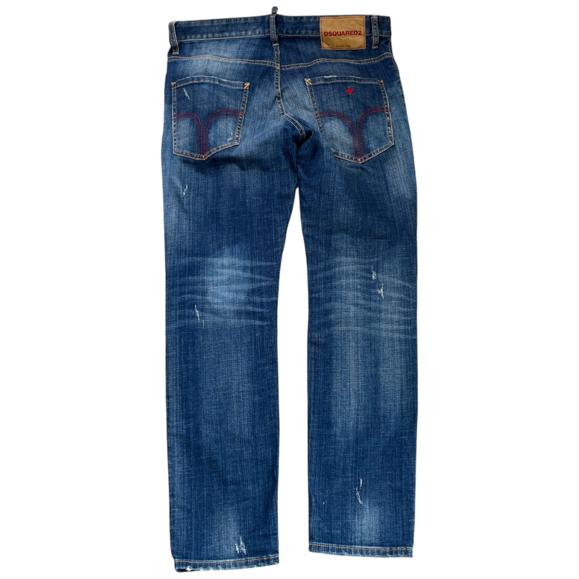 Men's Distressed Slim Fit Jeans Blue Size IT 50 / UK 34