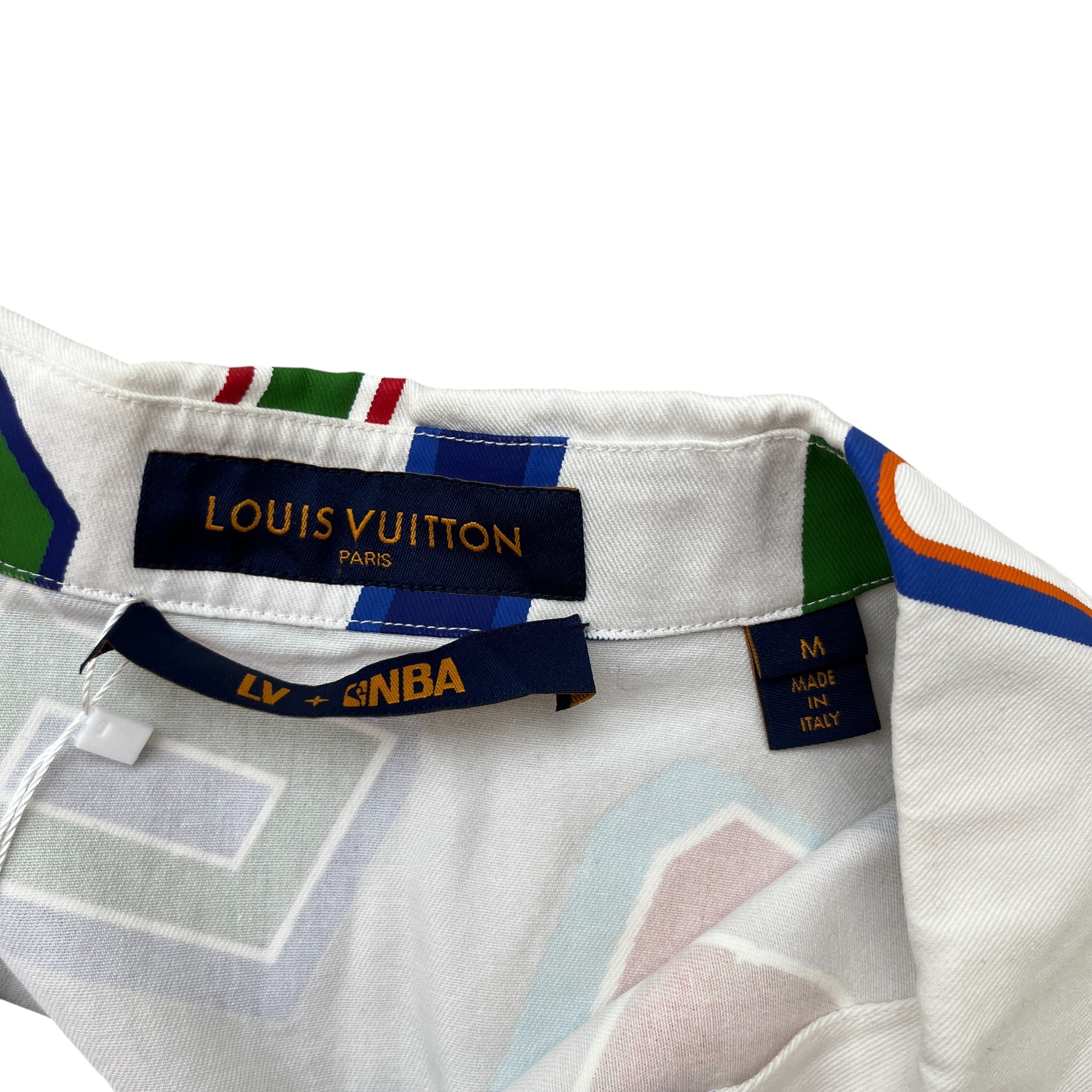 Men's Nba Logo OverShirt White Size M