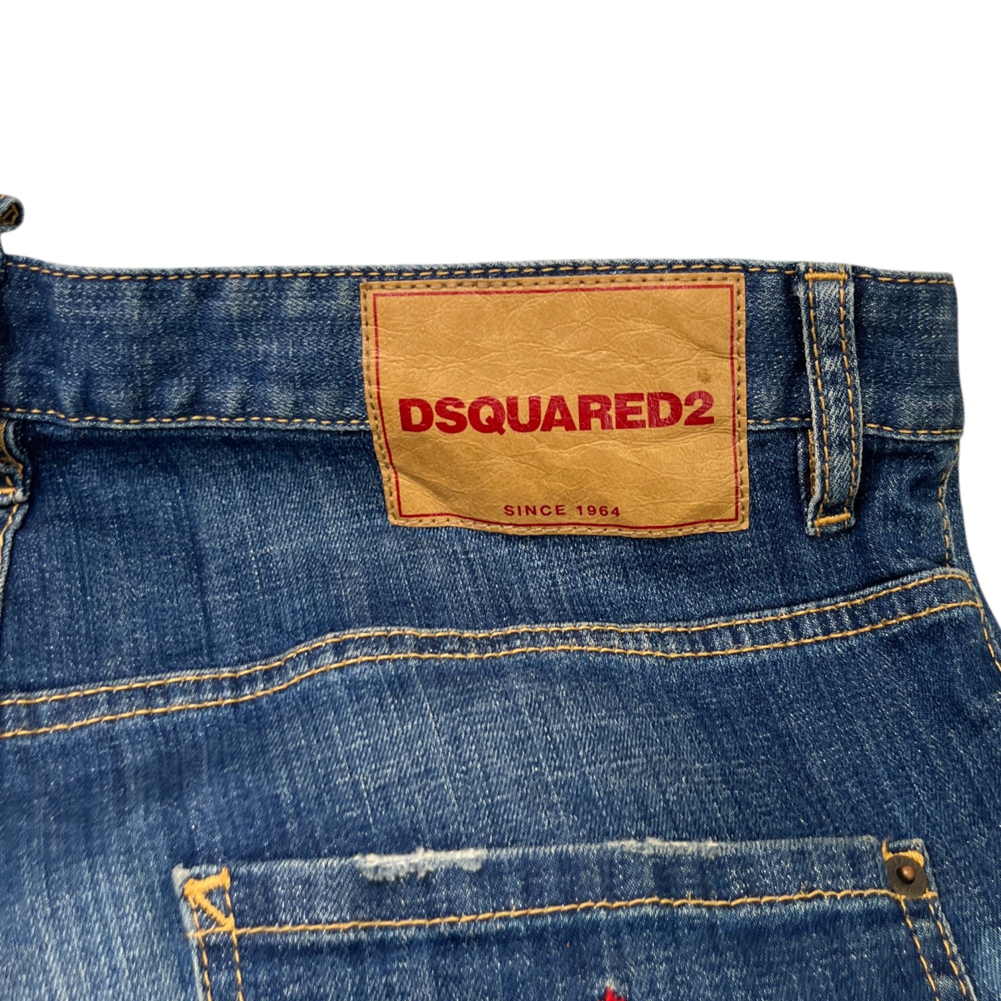 Men's Distressed Slim Fit Jeans Blue Size IT 50 / UK 34