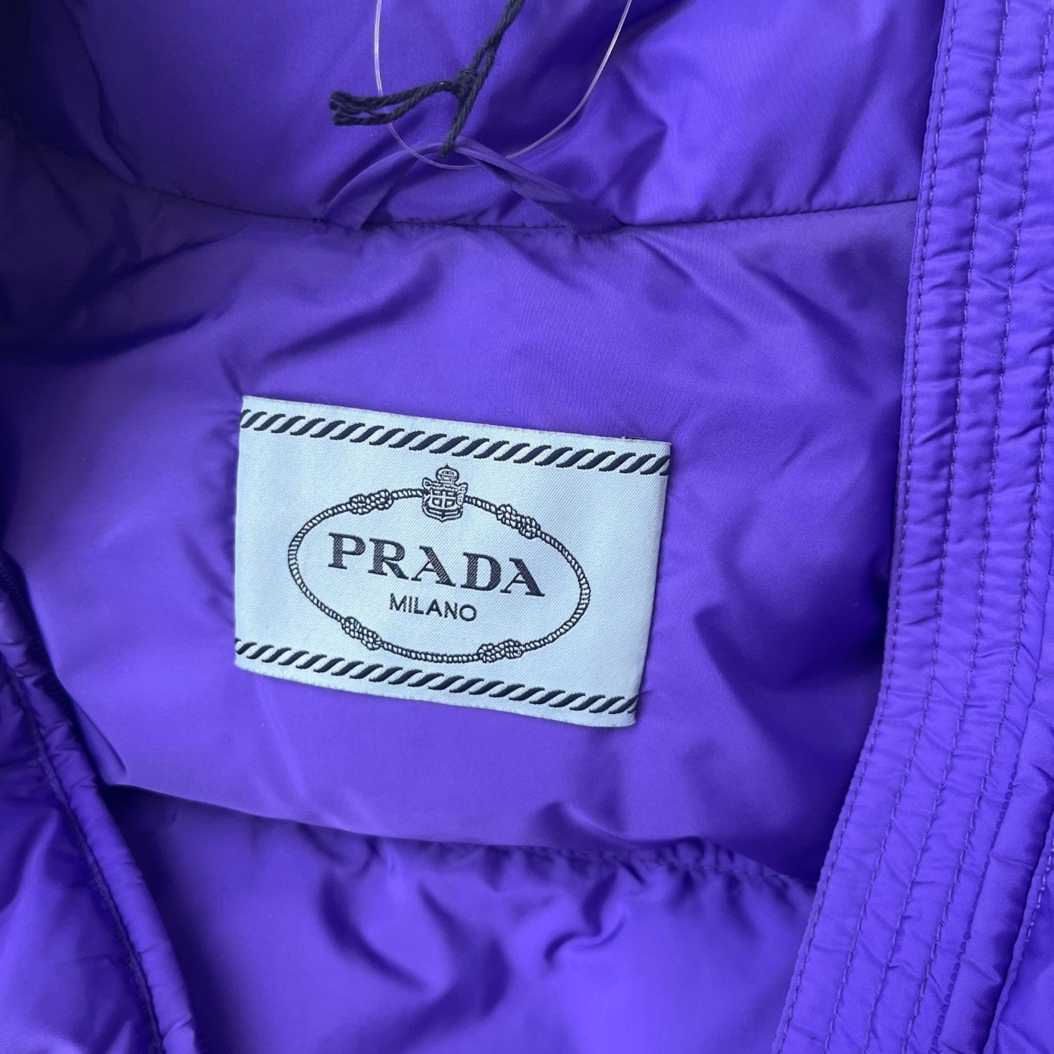 Women's Plaque Logo Down Jacket Purple Size IT 42 / UK 10