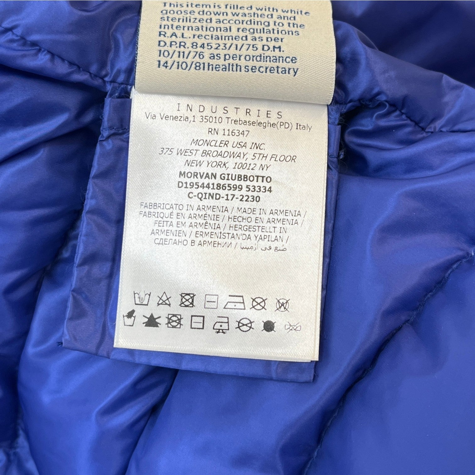 Men's Morvan Boys 14Years Down Jacket Blue Size XXS