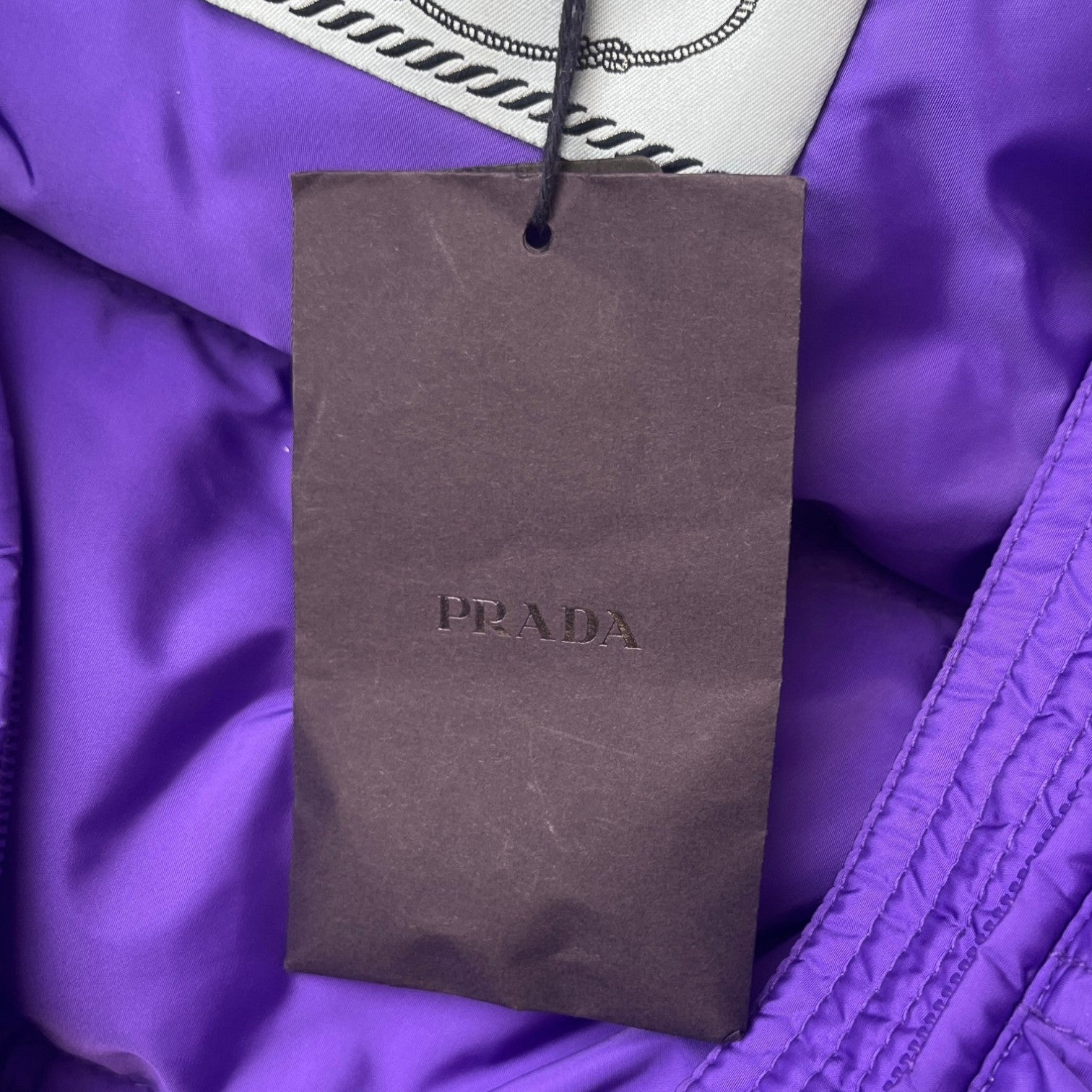Women's Plaque Logo Down Jacket Purple Size IT 42 / UK 10