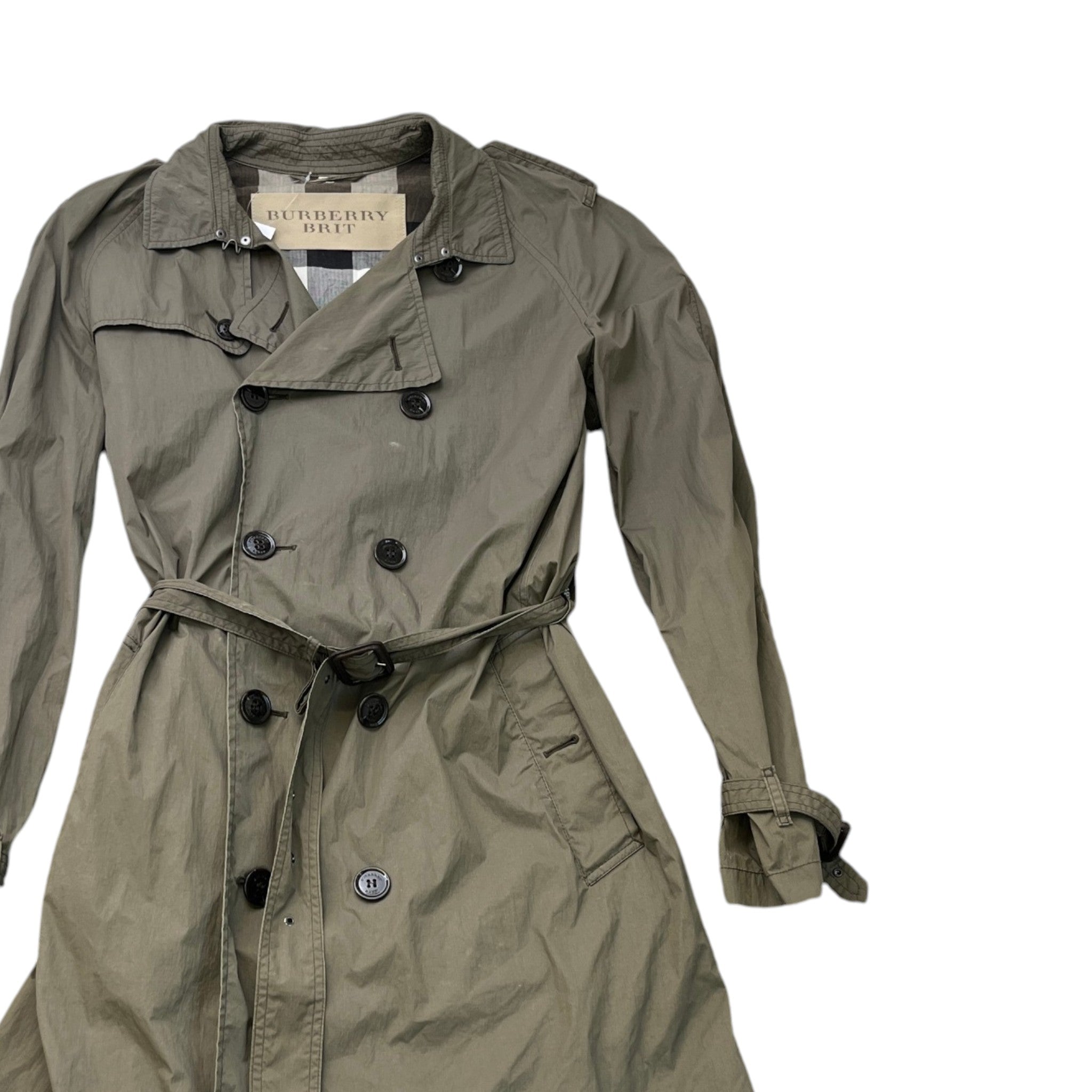 Men's Trench Jacket Khaki Size XL