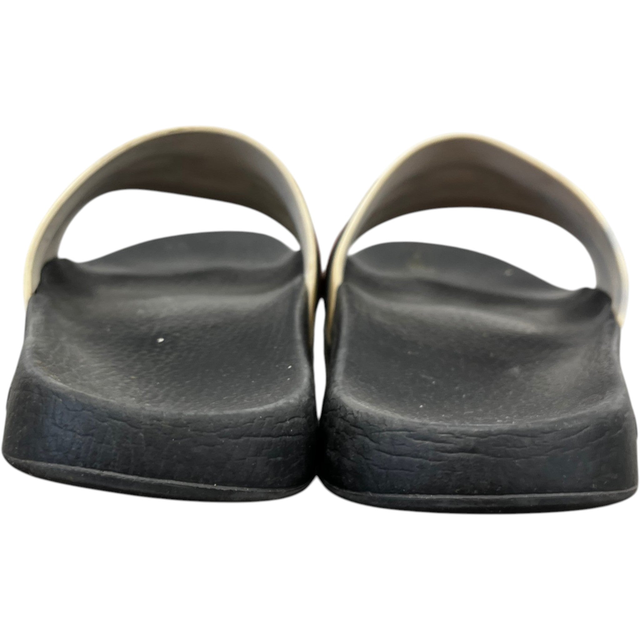 Men's Web Stripe Slides Black Size EU 44 / UK 10