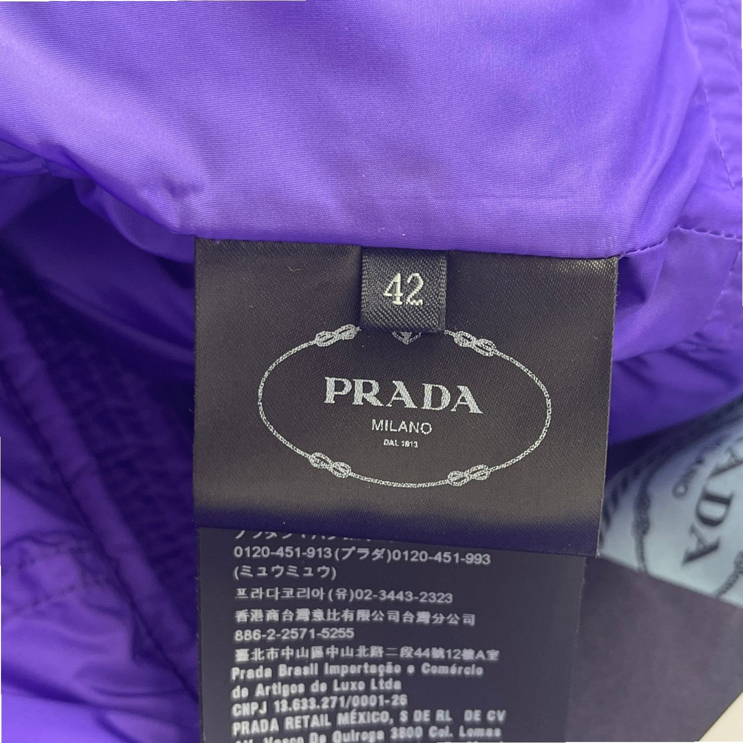 Women's Plaque Logo Down Jacket Purple Size IT 42 / UK 10