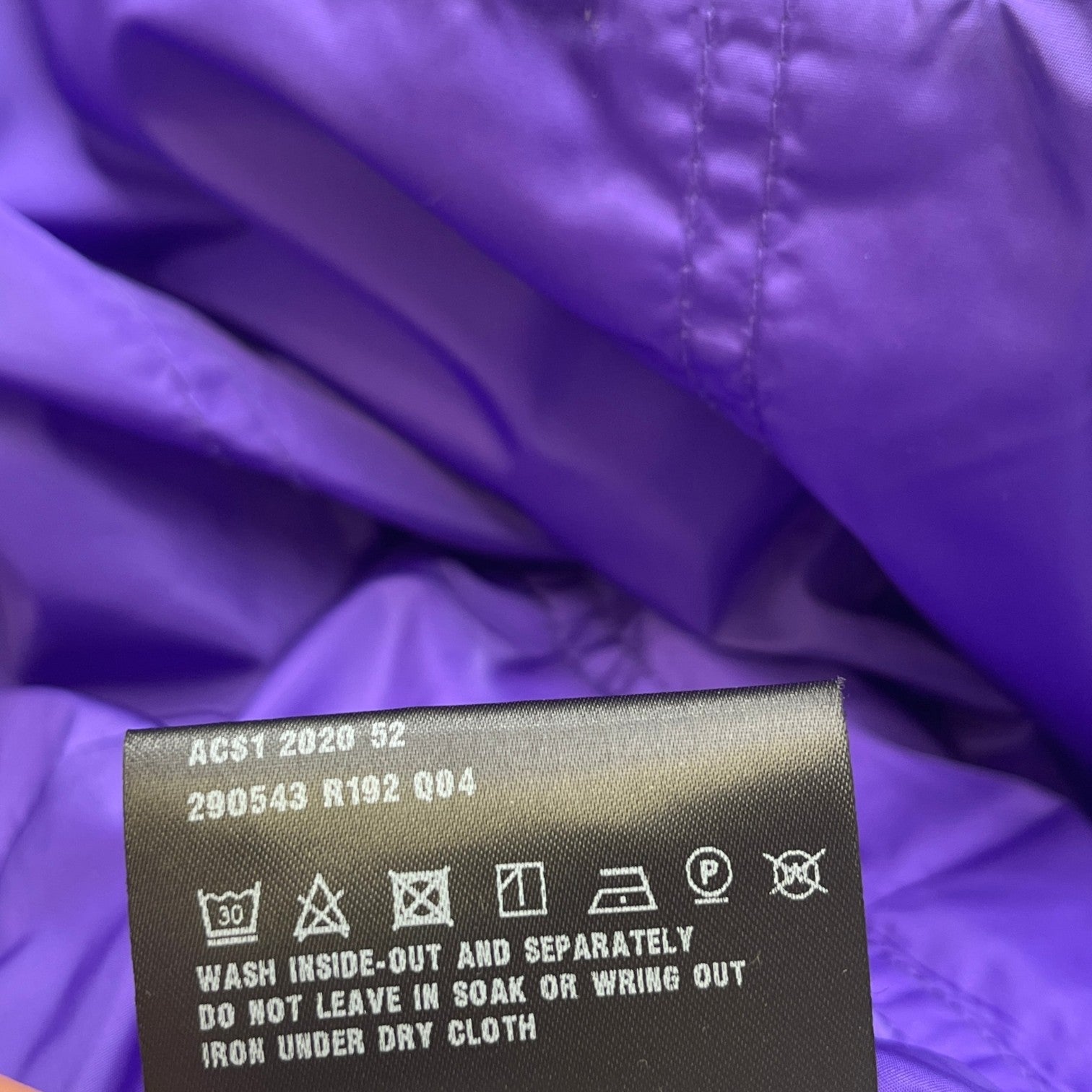 Women's Plaque Logo Down Jacket Purple Size IT 42 / UK 10