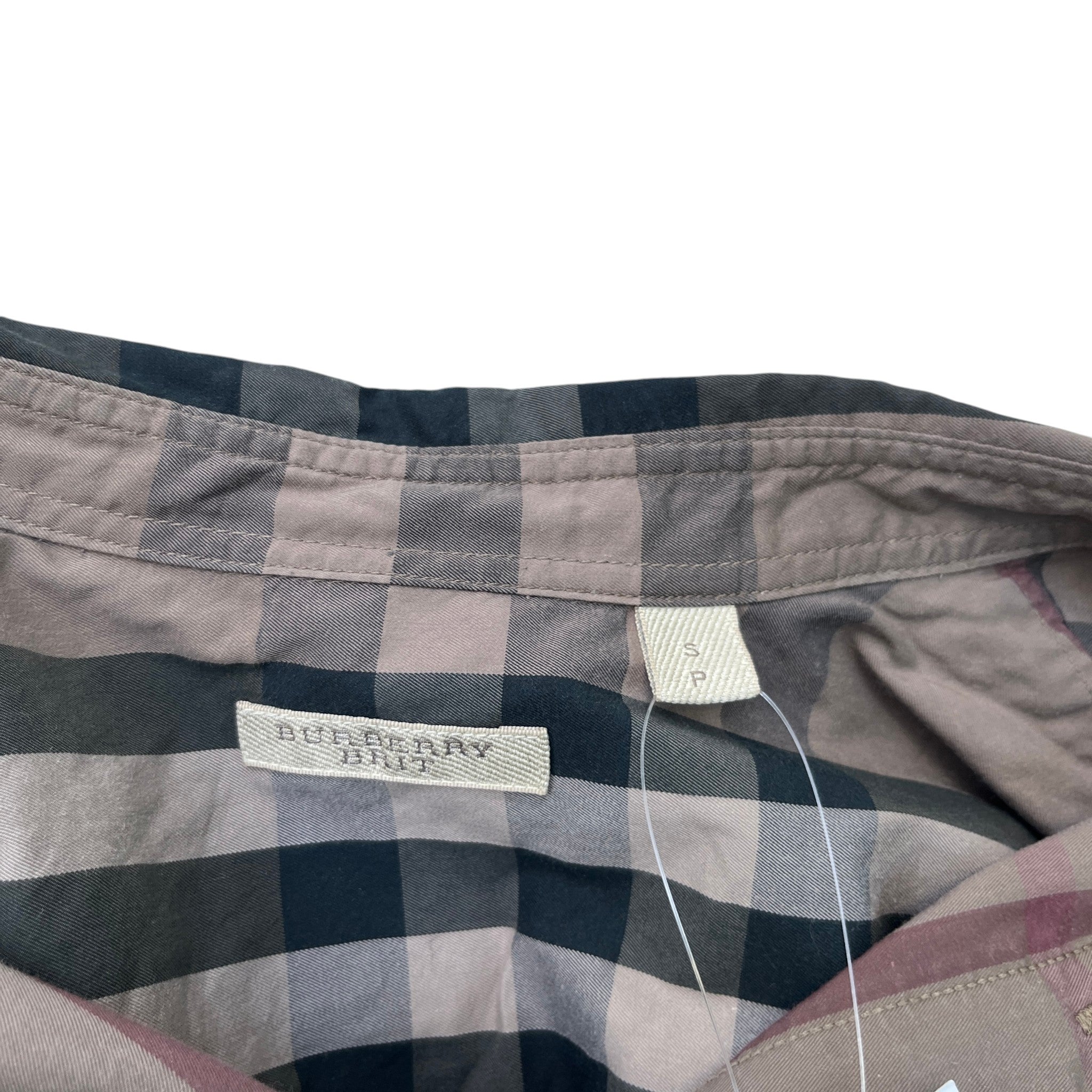 Men's Nova Check Long Sleeve Shirt Brown Size S