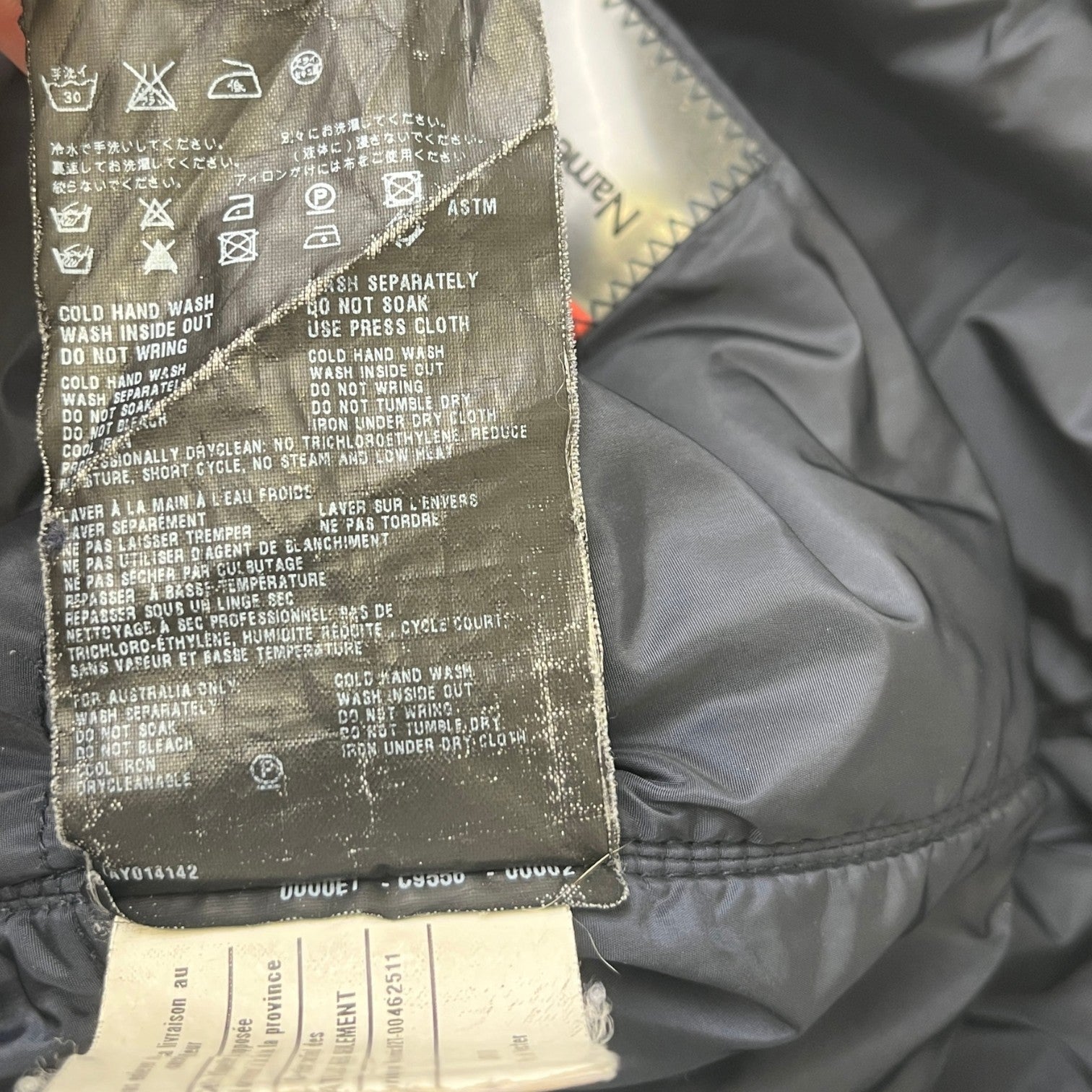 Men's Re-Nylon Parka Down Jacket Navy Size IT 48 / M